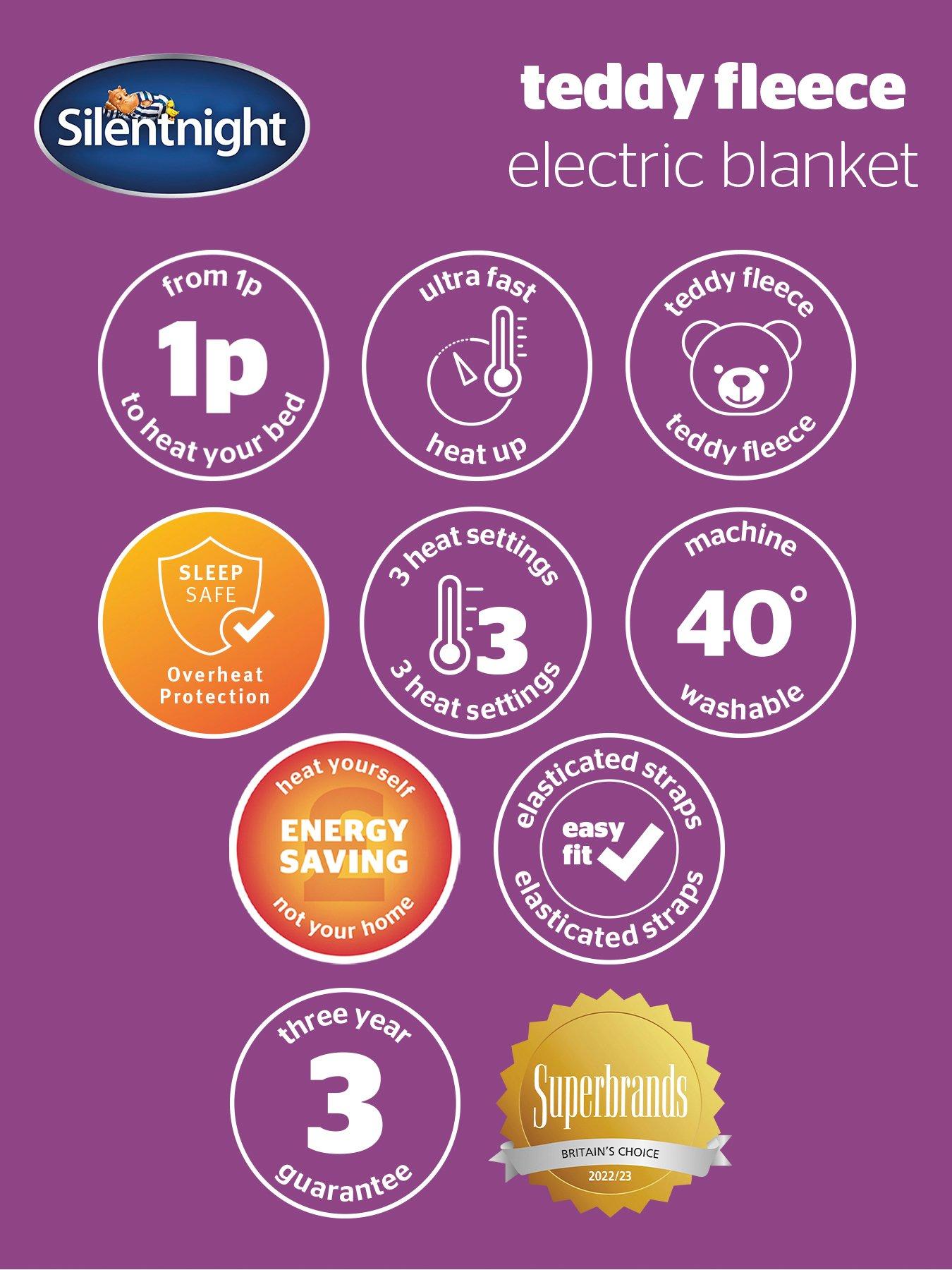 Image 6 of 6 of Silentnight Teddy Fleece Comfort Control Electric Blanket - 3 Heat Settings