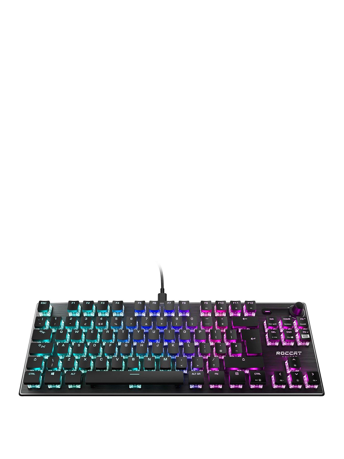 ROCCAT Vulcan 122 Mechanical PC Tactile Gaming Keyboard, Titan Switch, AIMO  RGB Backlit Lighting Per Key, Detachable Palm/Wrist Rest, Anodized