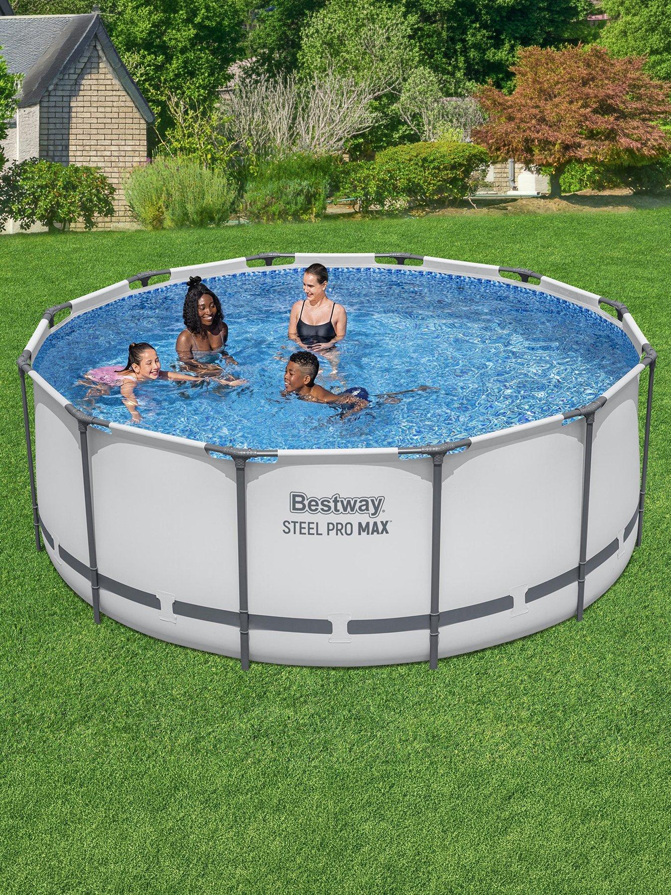 bestway-12ft-steel-pro-max-frame-pool-set-filter-pump-with-ladder