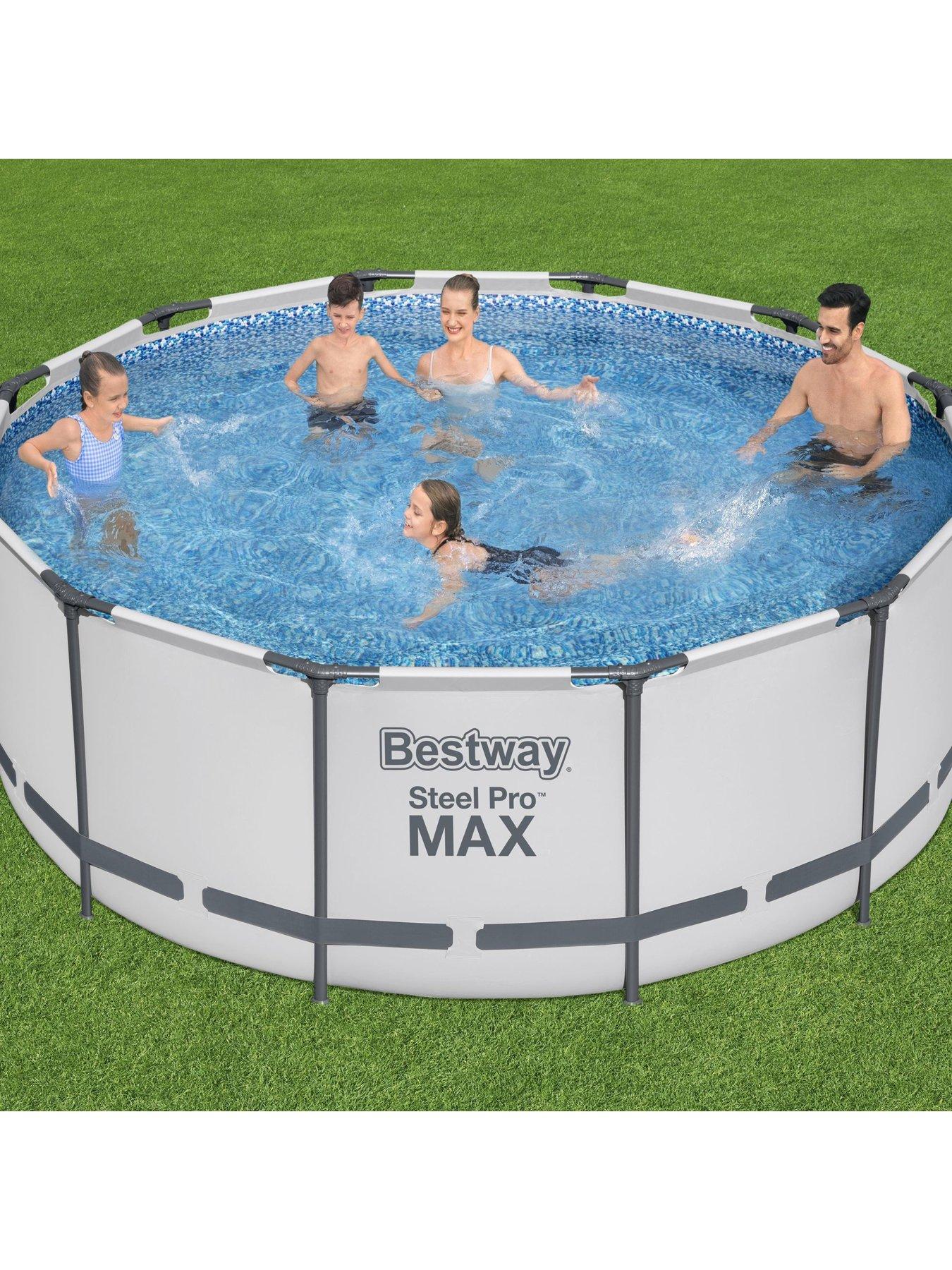 Image 2 of 5 of Bestway 12ft Steel Pro MAX Frame Pool Set, Filter Pump with Ladder
