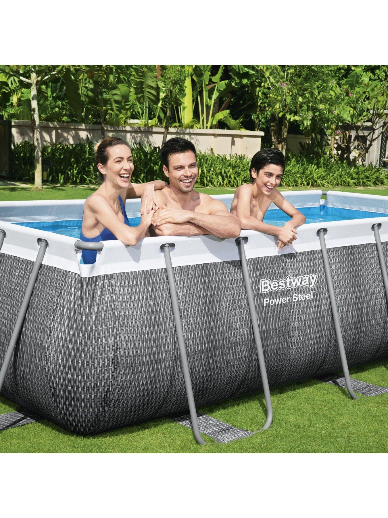 bestway-13-xnbsp6ftnbsppower-steel-rattan-pool-set-filter-pump-with-ladderback