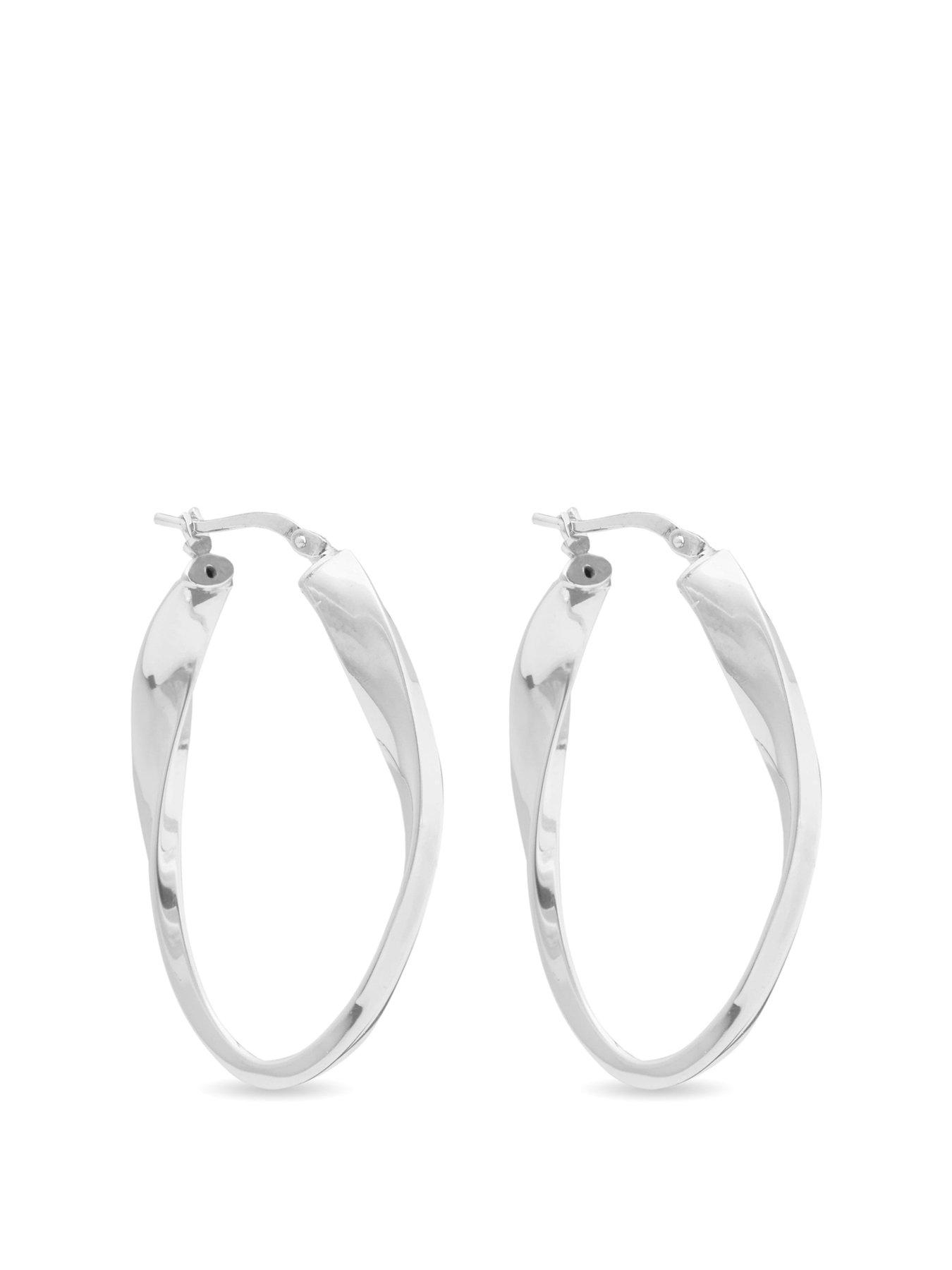 simply-silver-simply-silver-sterling-silver-925-oval-hoop-earringsfront