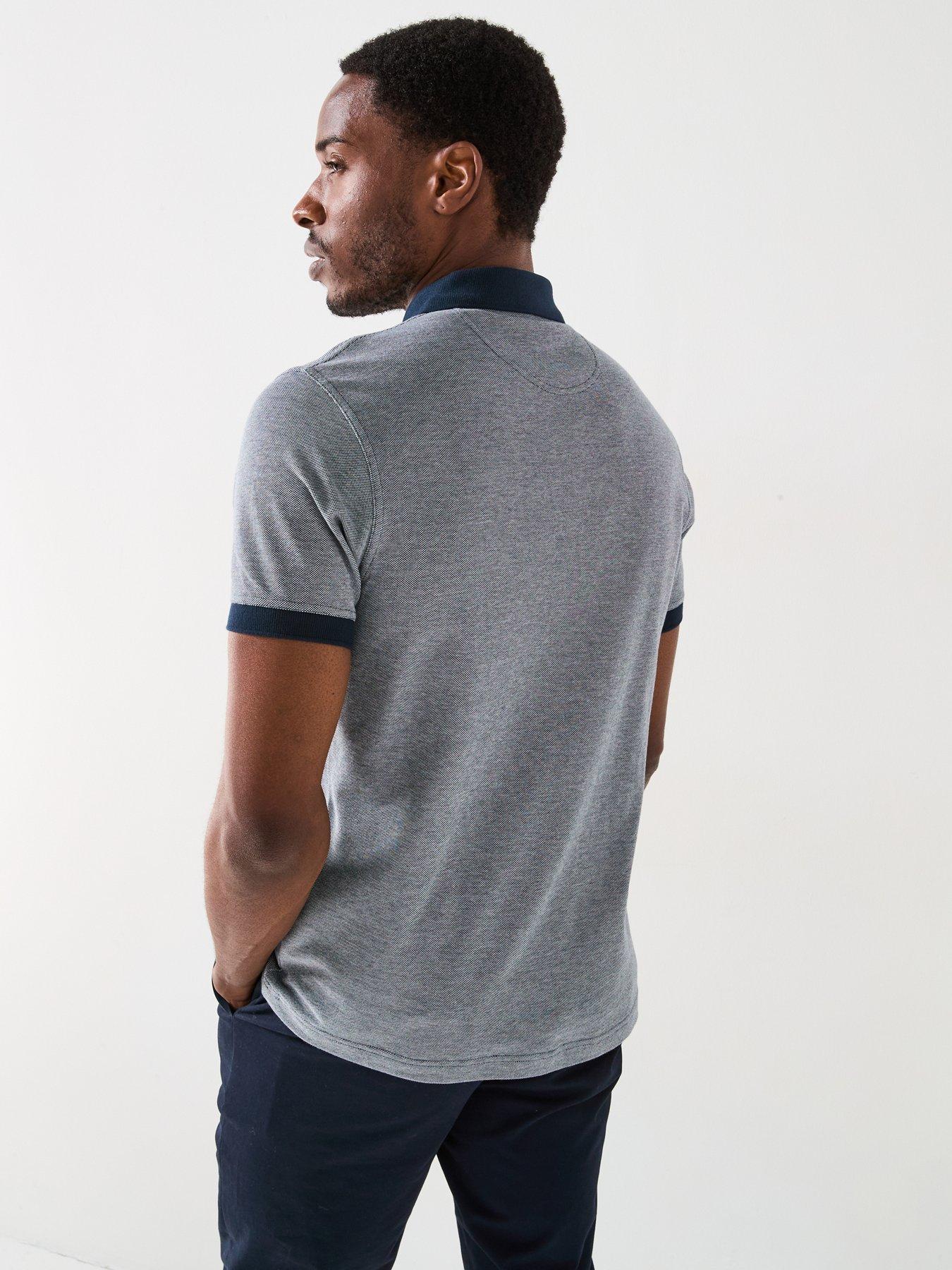 Image 2 of 6 of Barbour Essential Sports Mix Polo Shirt - Dark Blue