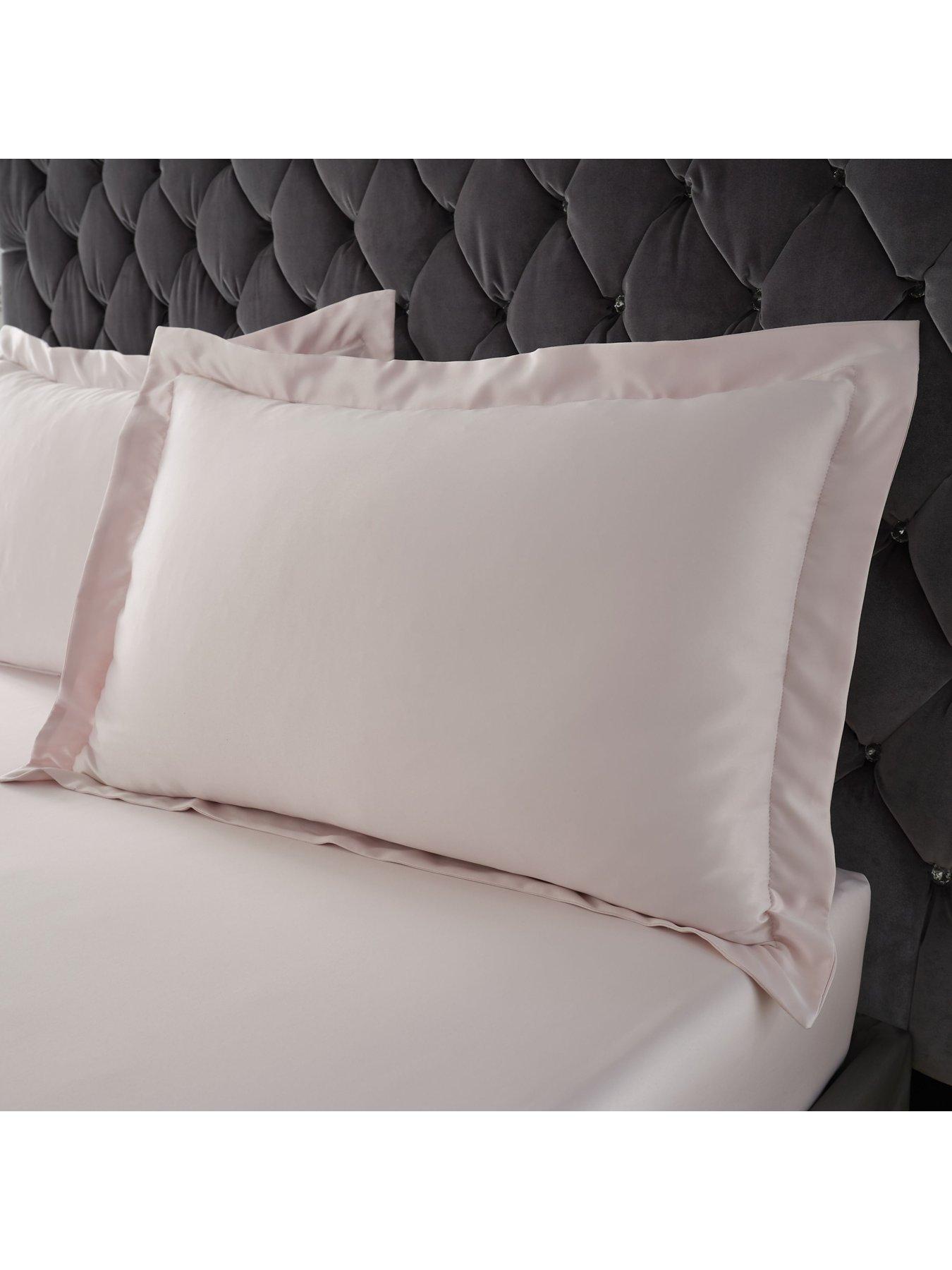 undefined Silky Soft Satin Oxford Pillowcase Pair - Blush