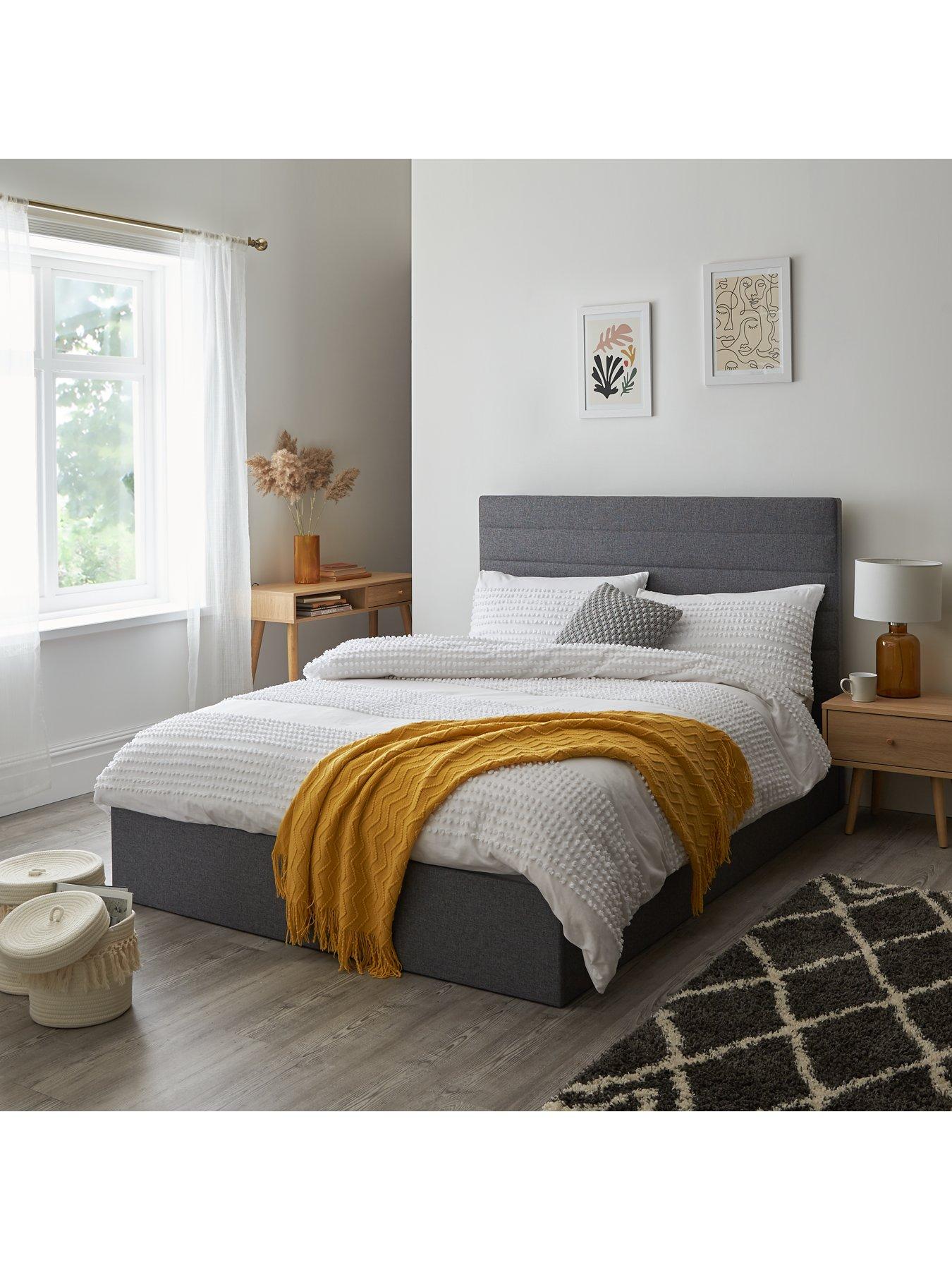 Image of Very Home Lennox Fabric Bed Frame with Mattress Options (Buy and SAVE!)