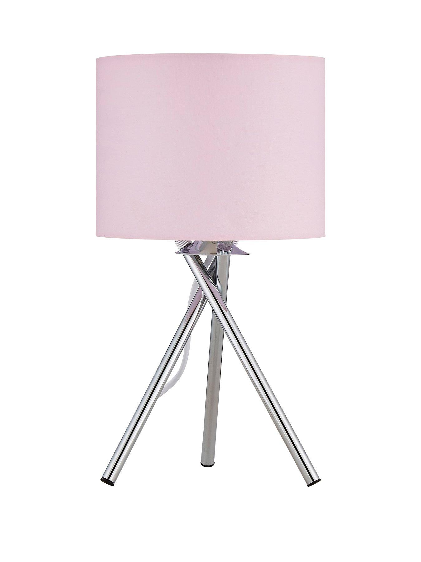 undefined Tripod Bedside Table Lamp - Pink