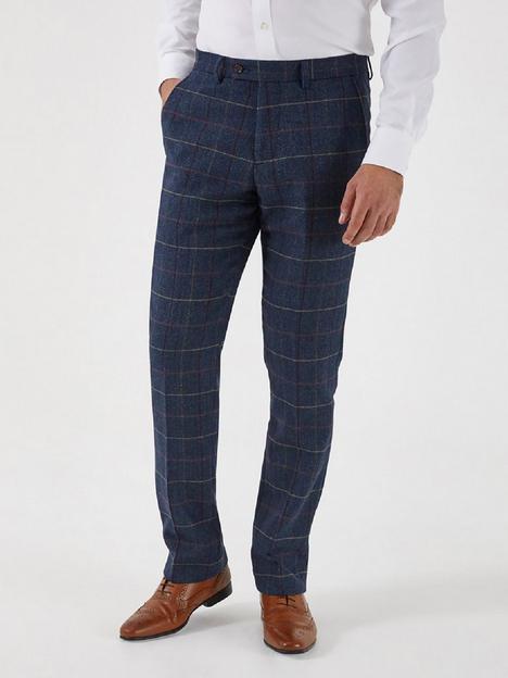 skopes-doyle-check-tailored-suit-trousers-dark-blue