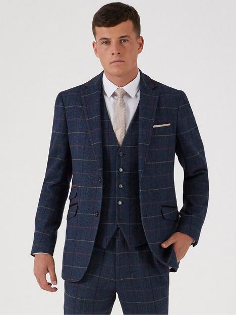skopes-doyle-check-tailored-suit-jacket-dark-blue