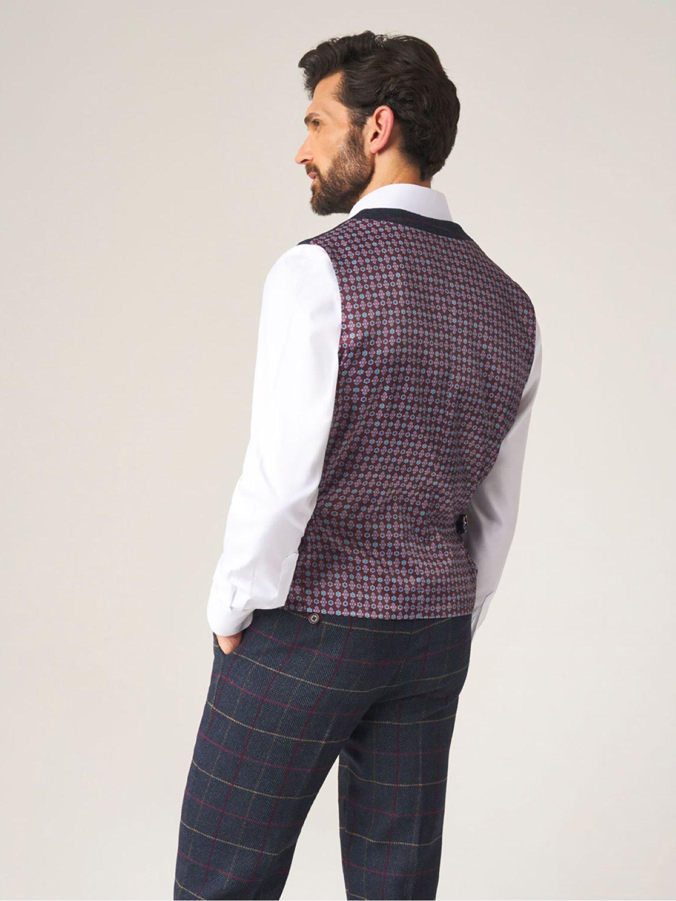 skopes-doyle-check-standard-waistcoat-dark-bluestillFront