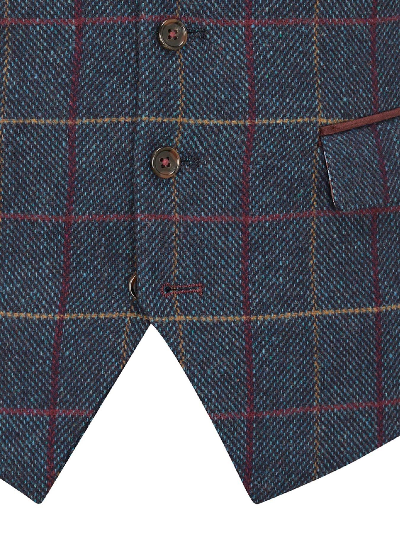 skopes-doyle-check-standard-waistcoat-dark-blueoutfit