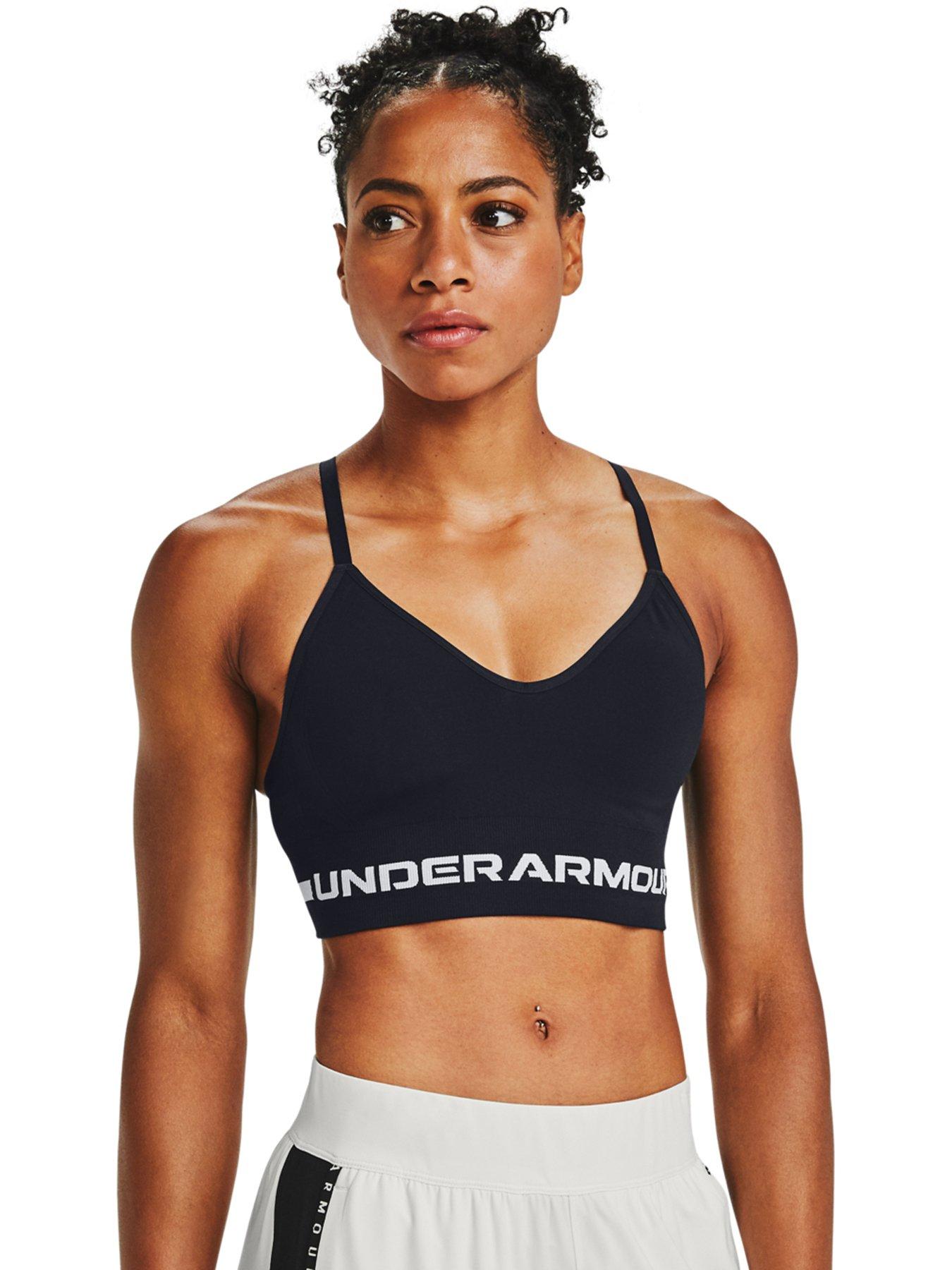 Image 1 of 3 of UNDER ARMOUR Seamless Low Long Bra - Black/Grey