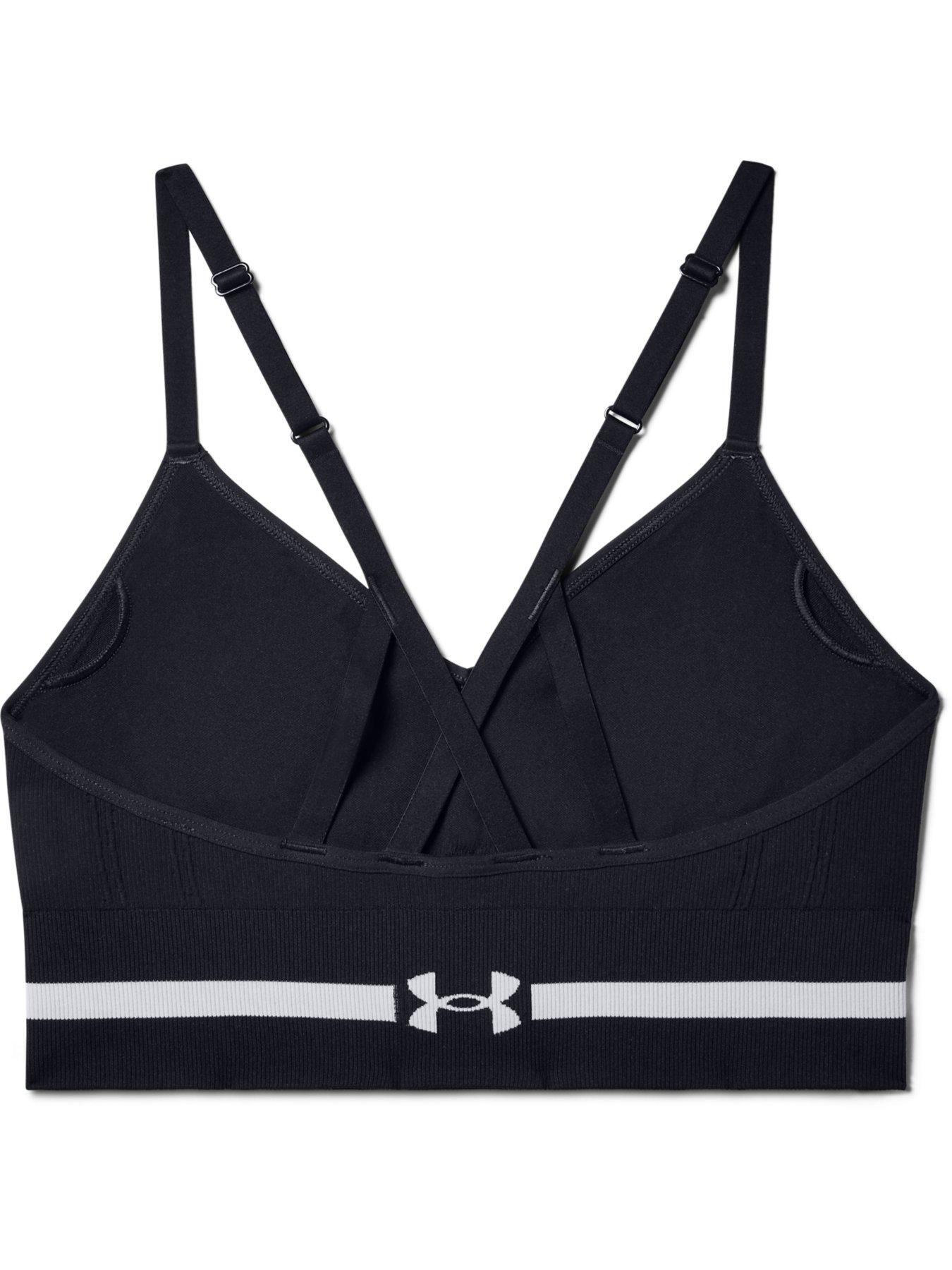 Image 2 of 3 of UNDER ARMOUR Seamless Low Long Bra - Black/Grey