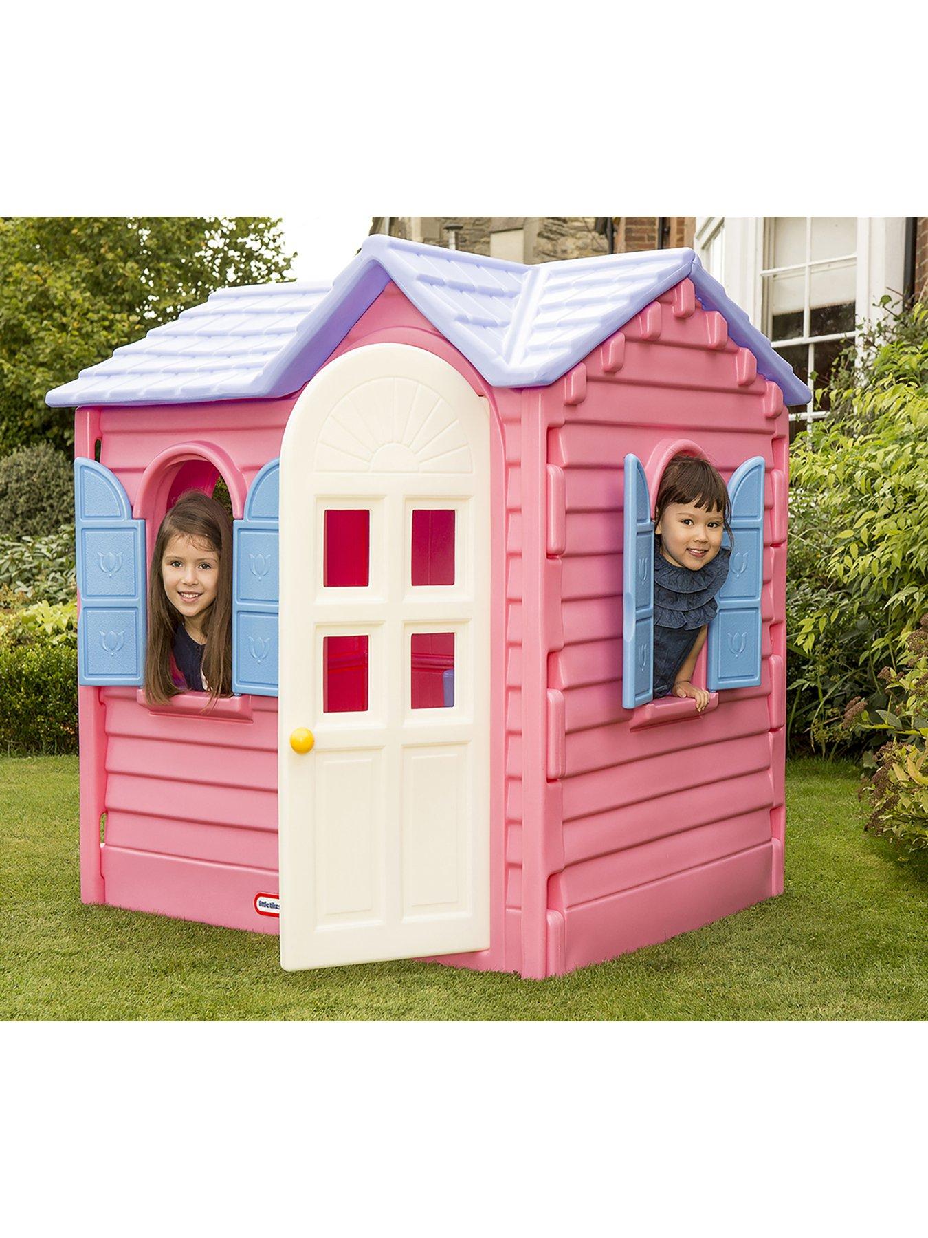 Little tikes pink and cheap purple playhouse