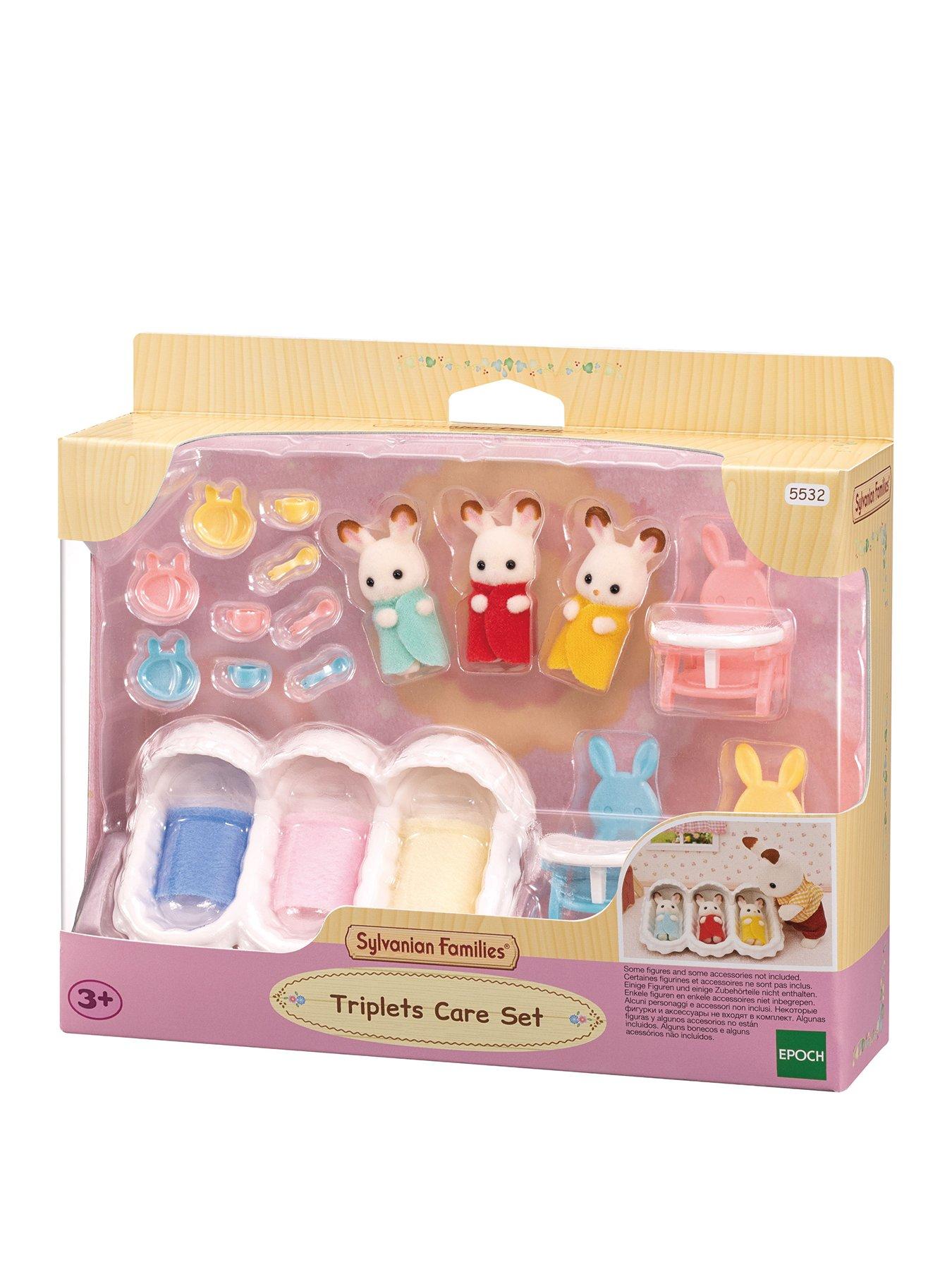 sylvanian-families-triplets-care-set-with-cute-chocolate-rabbit-baby-triplets