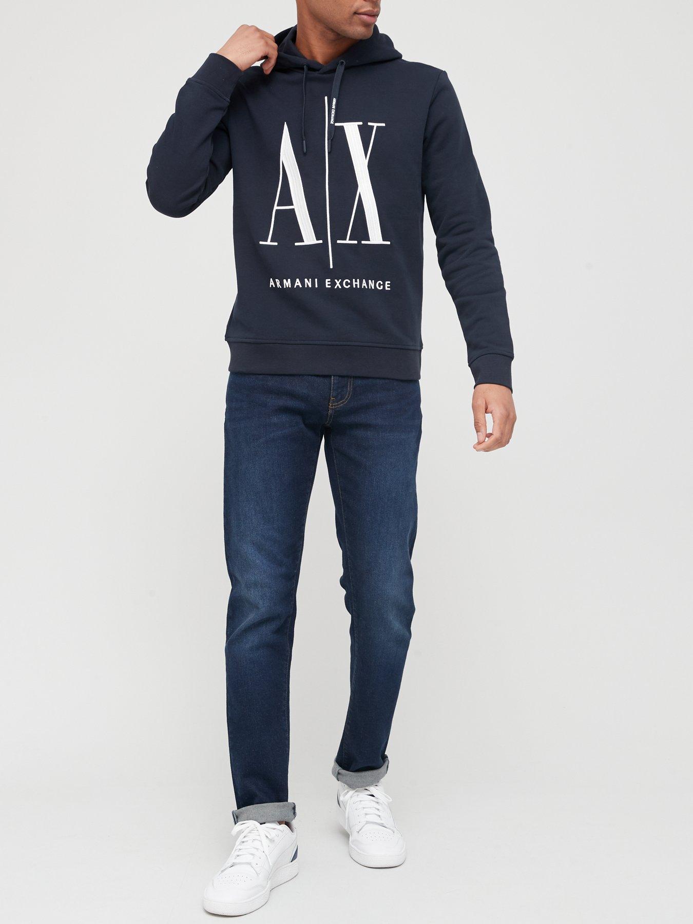 Navy store armani hoodie