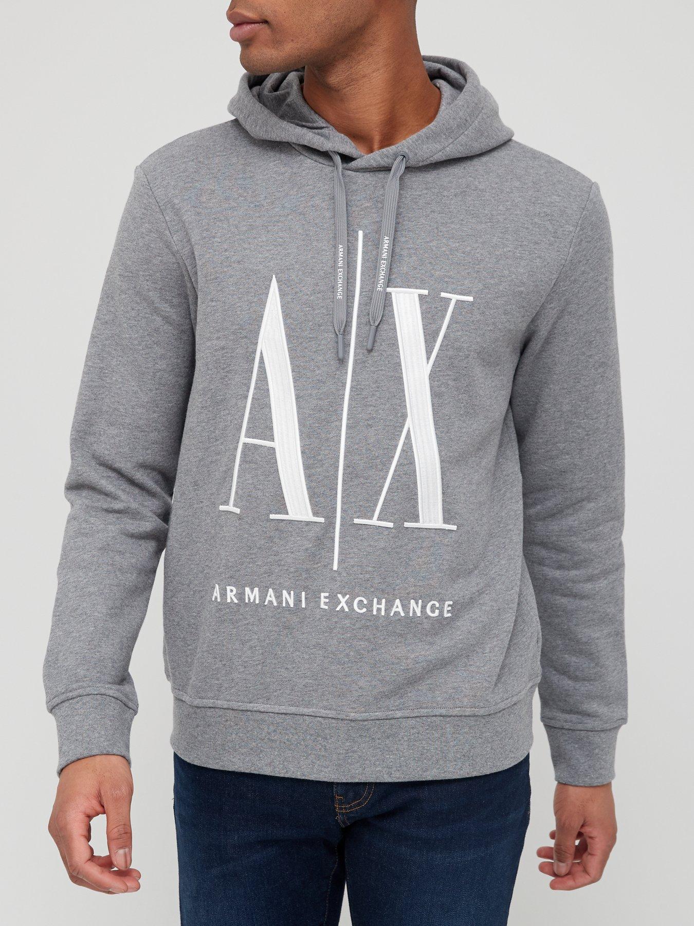 Armani exchange best sale hoodie grey