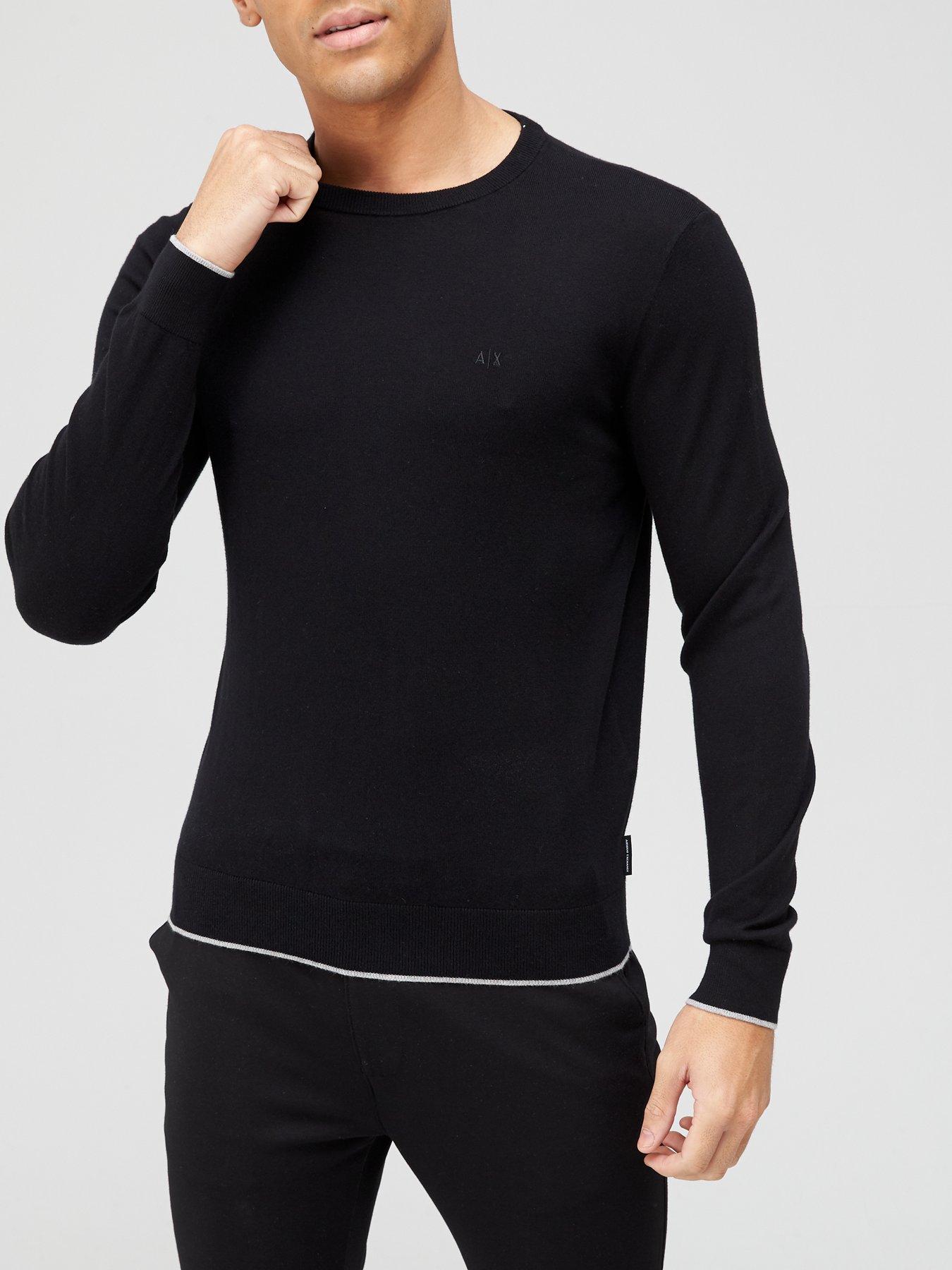 Armani Exchange Classic Knitted Jumper Black Very Ireland