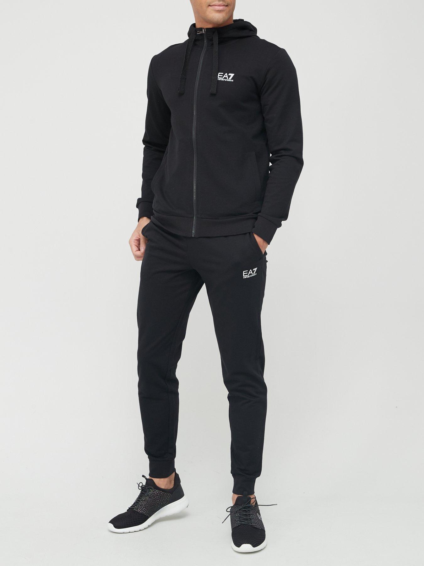 Emporio armani on sale black tracksuit