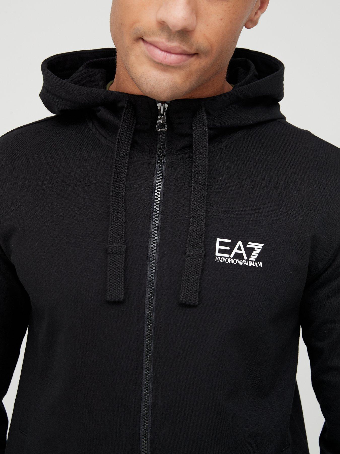 Black ea7 hot sale tracksuit