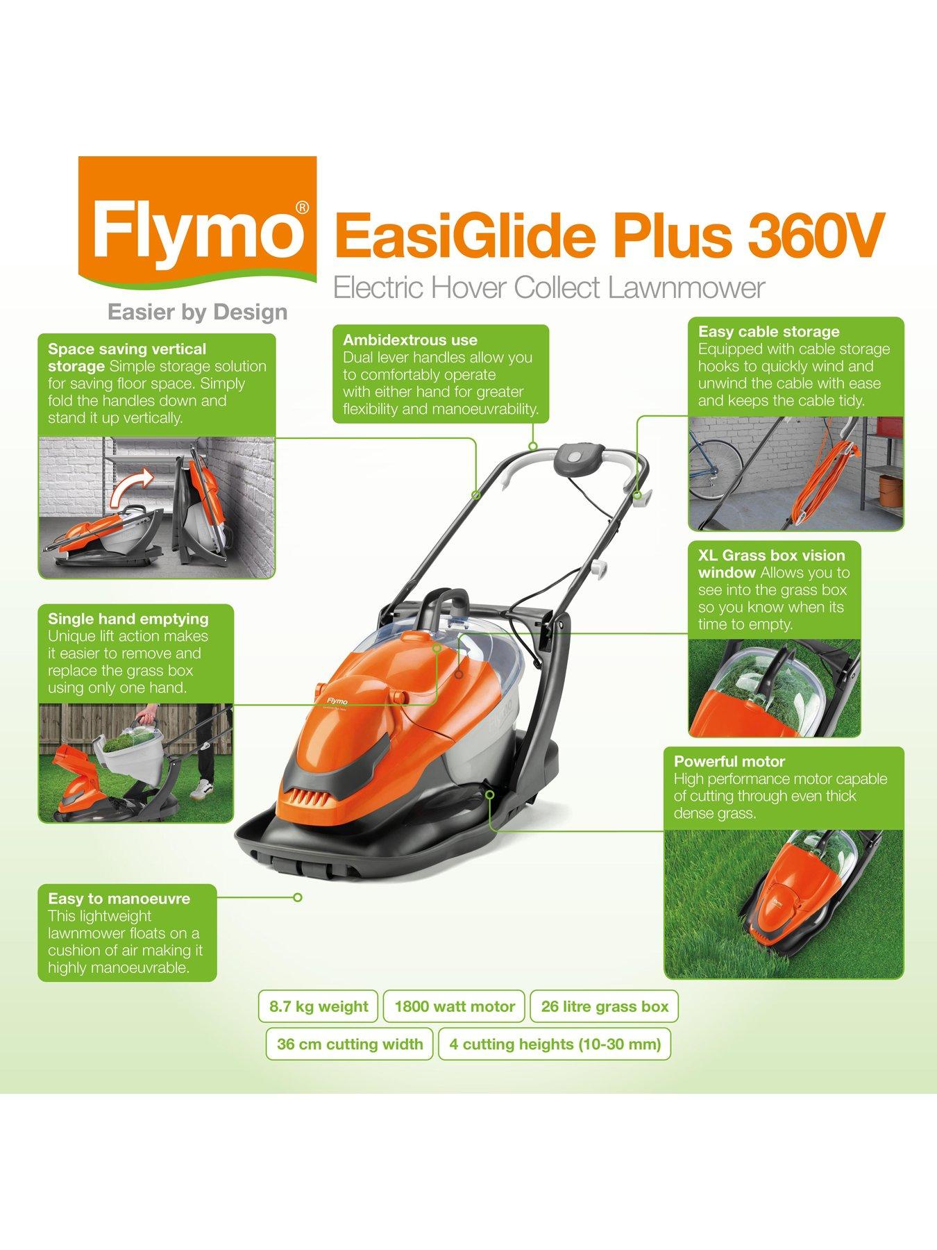 Image 2 of 6 of Flymo EasiGlide Plus 360V Corded Hover Collect Lawnmower