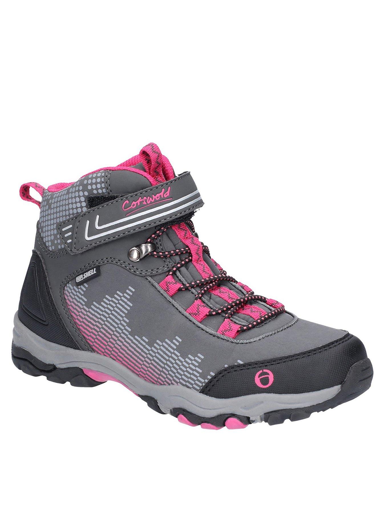 Image 1 of 4 of Cotswold Ducklinton Lace Hiker Boot - Grey/Pink