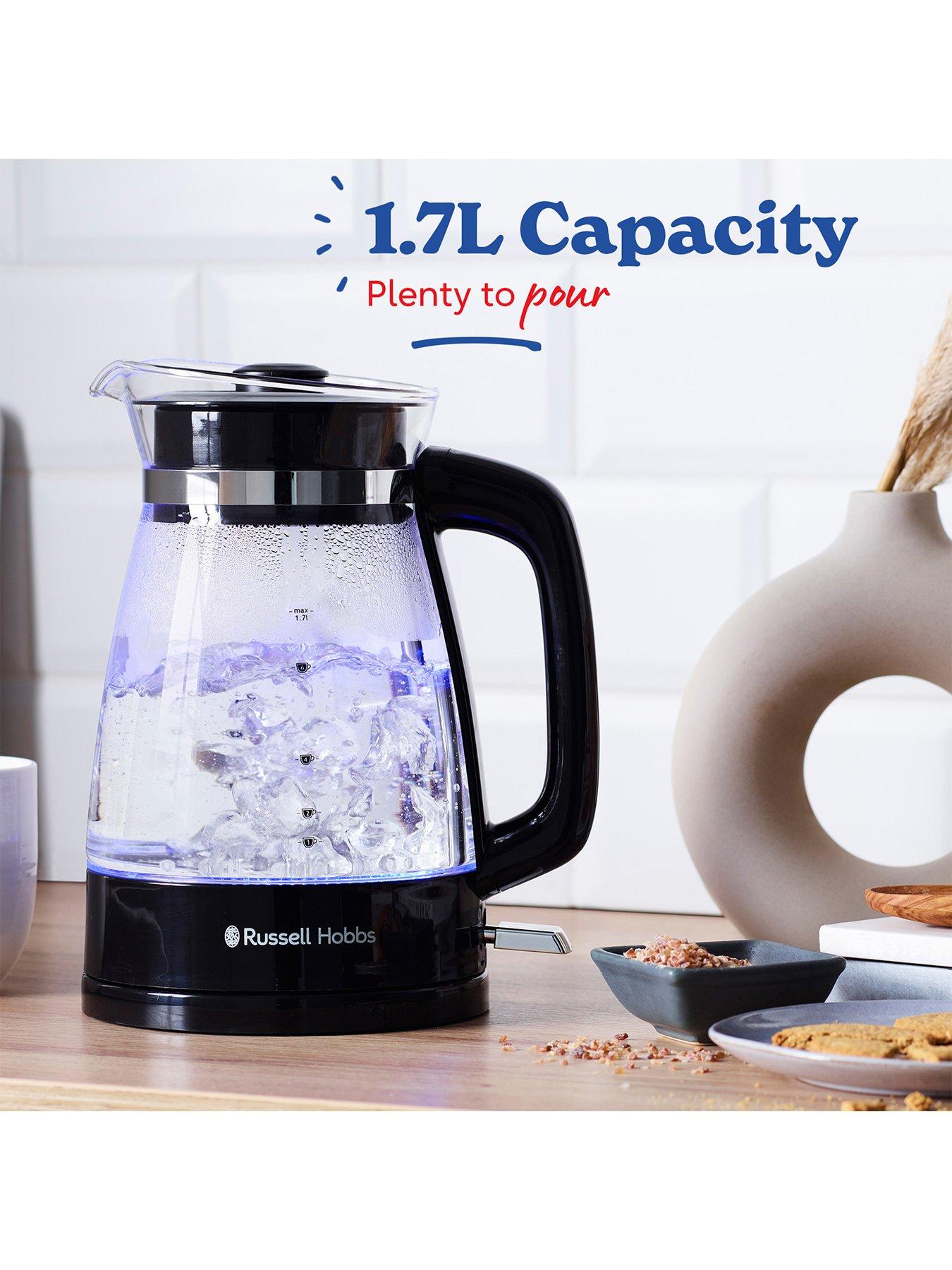 Image 4 of 7 of Russell Hobbs Hourglass Black Glass Kettle - 26080