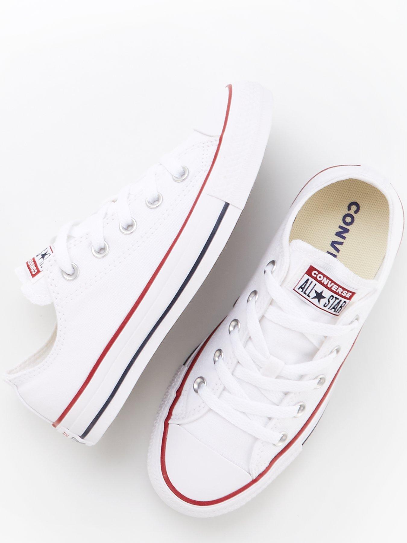 Image 4 of 7 of Converse Unisex&nbsp;Wide Fit Ox Trainers - White