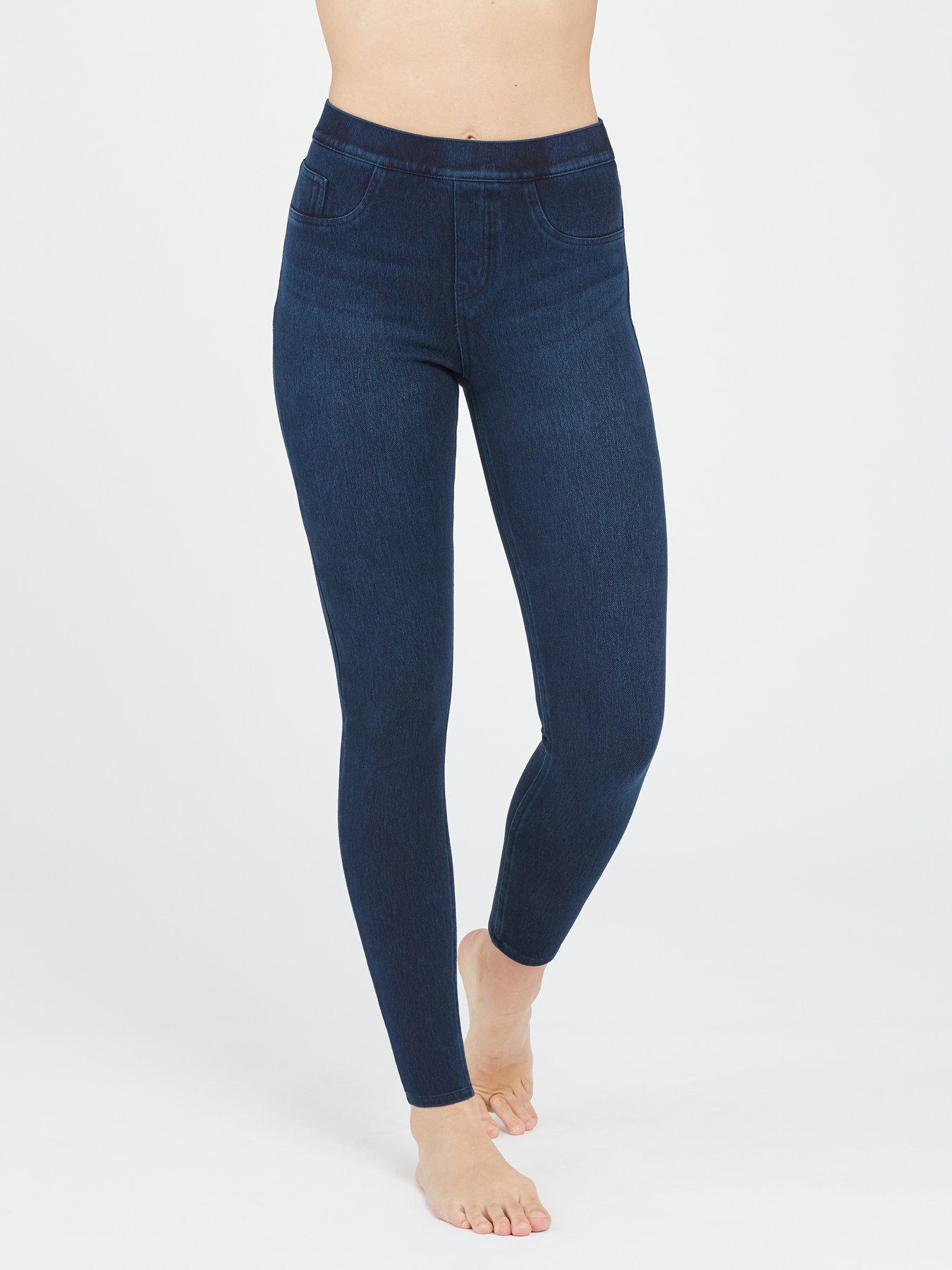 Image 3 of 4 of Spanx Spanx Medium Control Ankle Jean-ish Legging - Blue