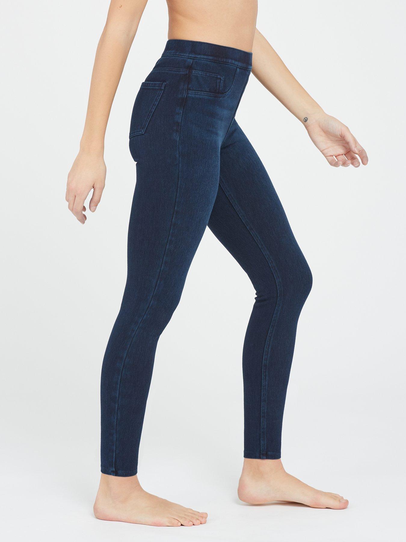 Image 4 of 4 of Spanx Spanx Medium Control Ankle Jean-ish Legging - Blue
