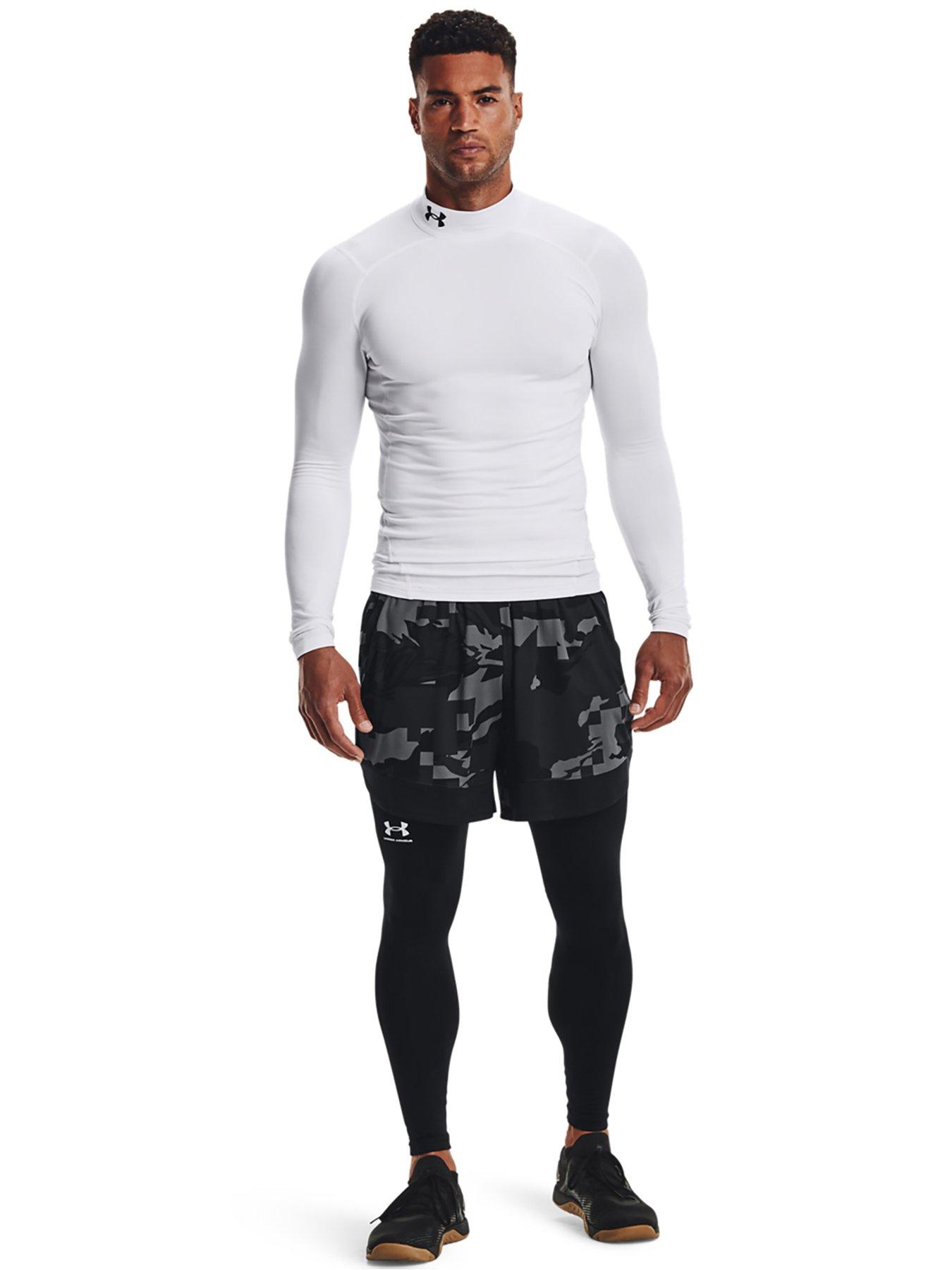 Under Armour Men's White HeatGear Long-Sleeve Compression Shirt