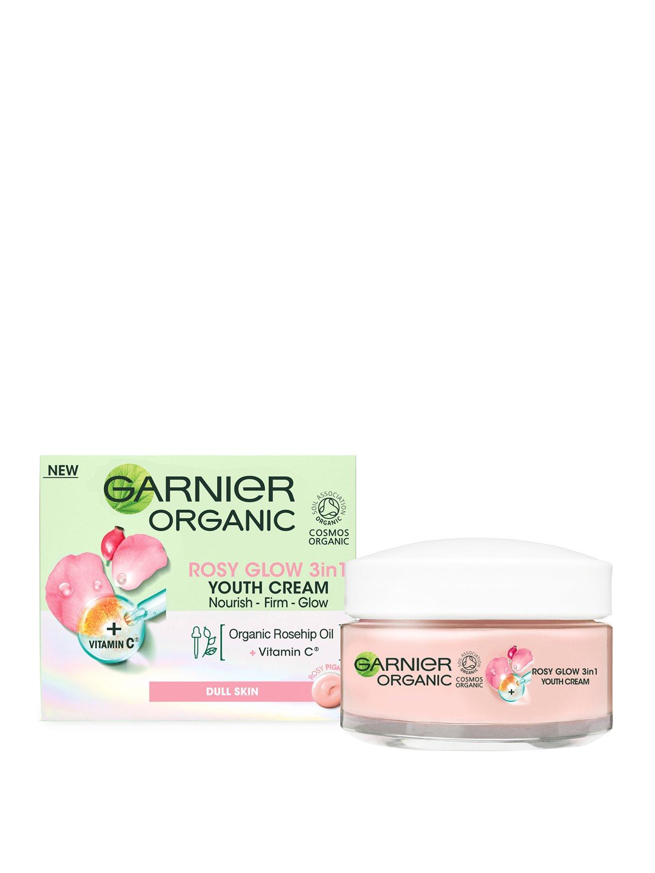 Image of Garnier Rosy Glow 3in1 Youth Cream 50ml , With Rosehip Seed Oil and Vitamin C , Vegan Formula , For All skin types