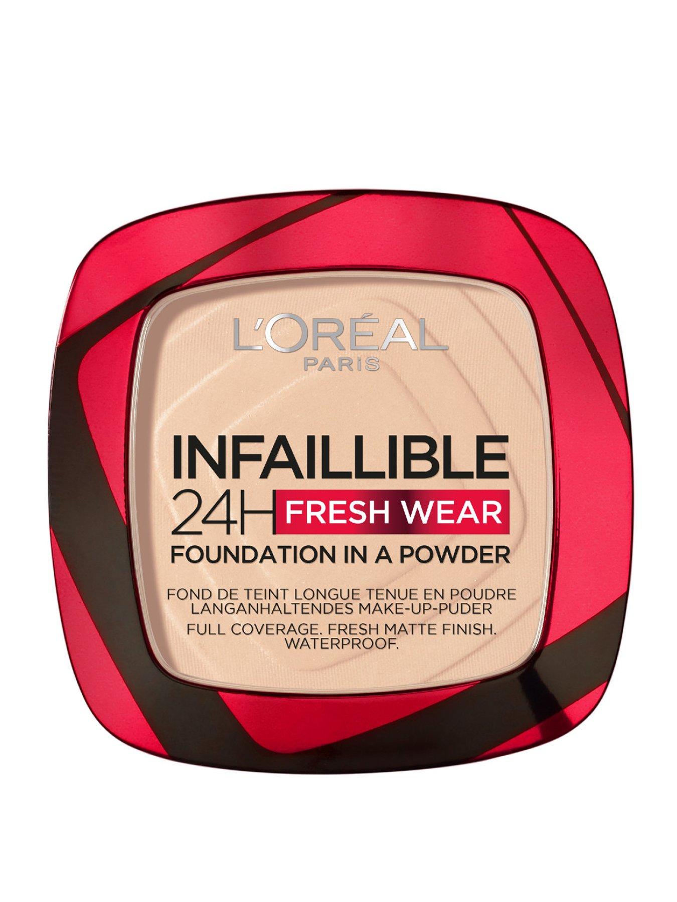 L'Oreal Paris L'Oreal Paris Infallible 24H Fresh Wear Foundation in a Powder, longwear coverage, mattifying finish, available in 6 shades