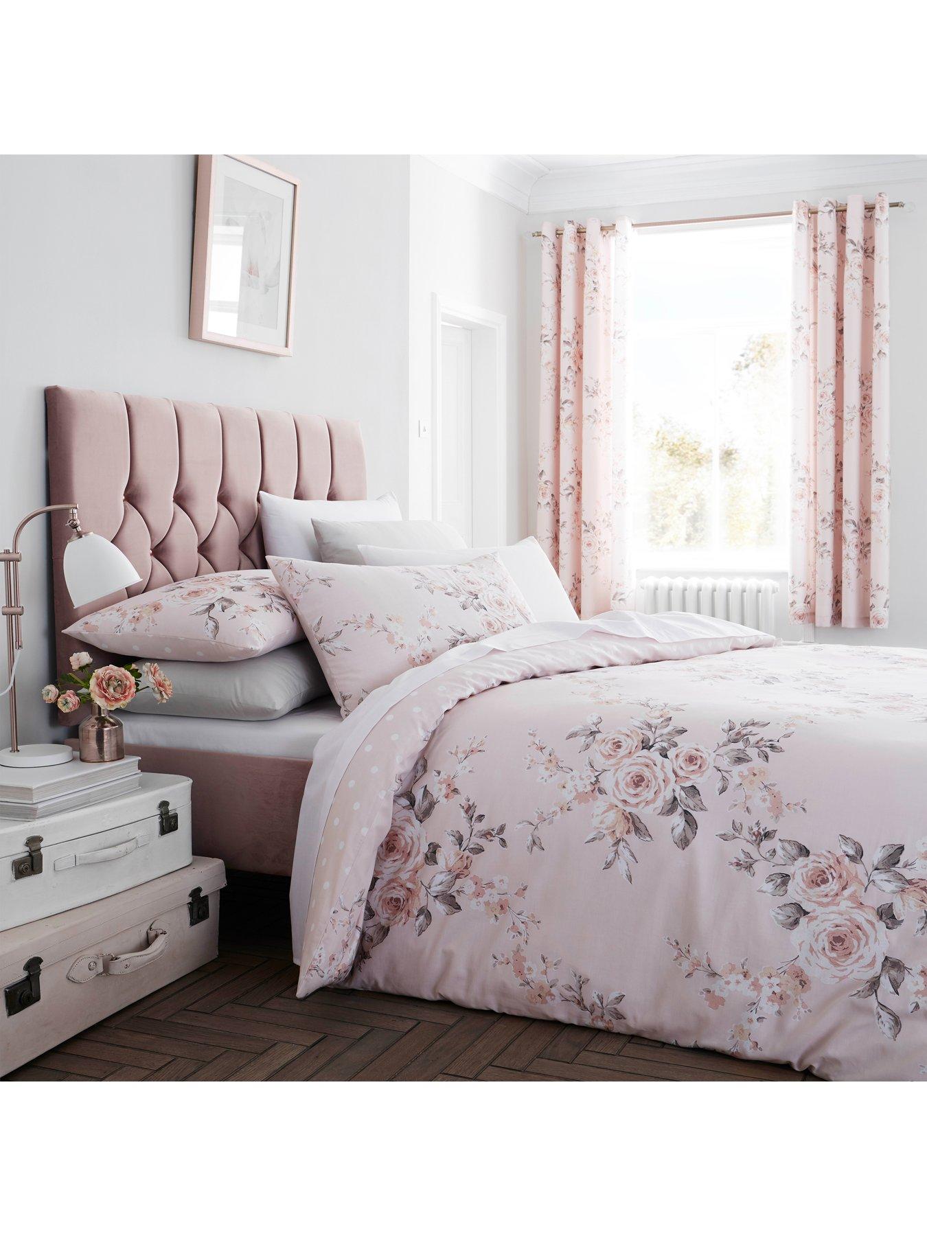 undefined Canterbury Floral Glitter Duvet Cover Set - Blush Pink