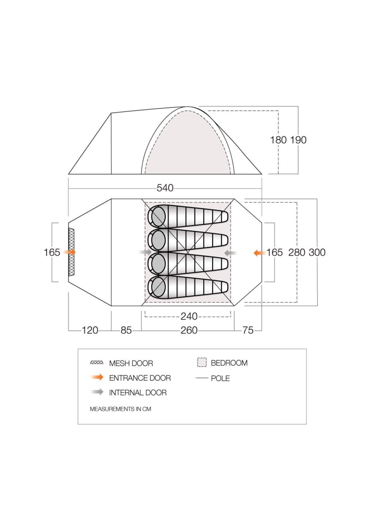 Image 7 of 8 of Vango Mokala 450 - 4&nbsp;Person&nbsp;Tent