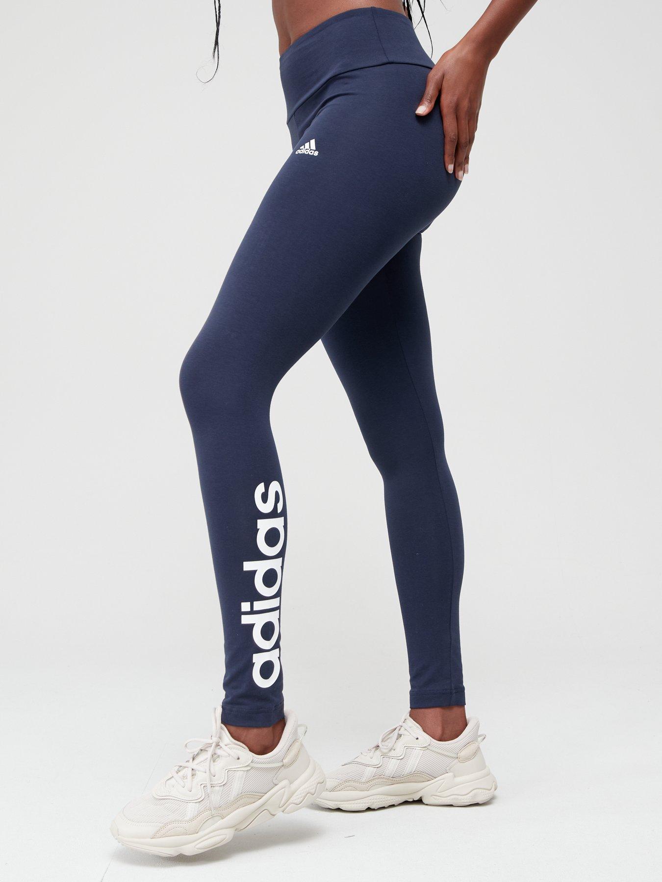 Adidas Womens Essential 3-Stripe Leggings - XS / Large - Navy