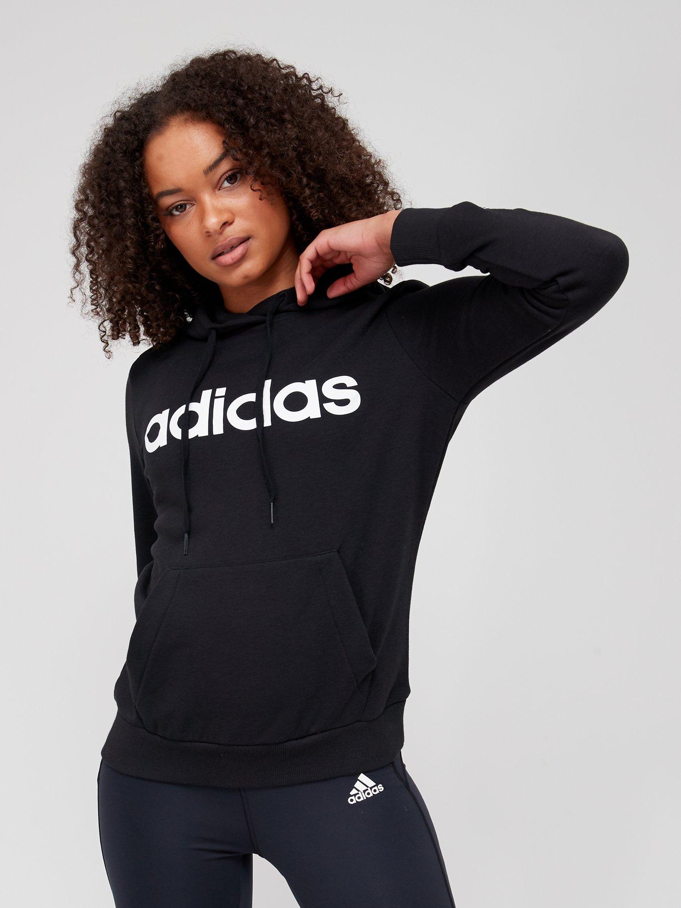 adidas-sportswear-womens-linear-hoodie-blackwhitefront