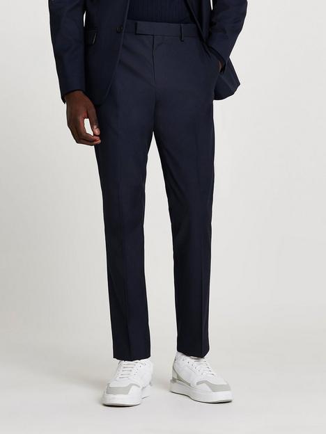 river-island-skinny-fit-twill-suit-trousers-navy