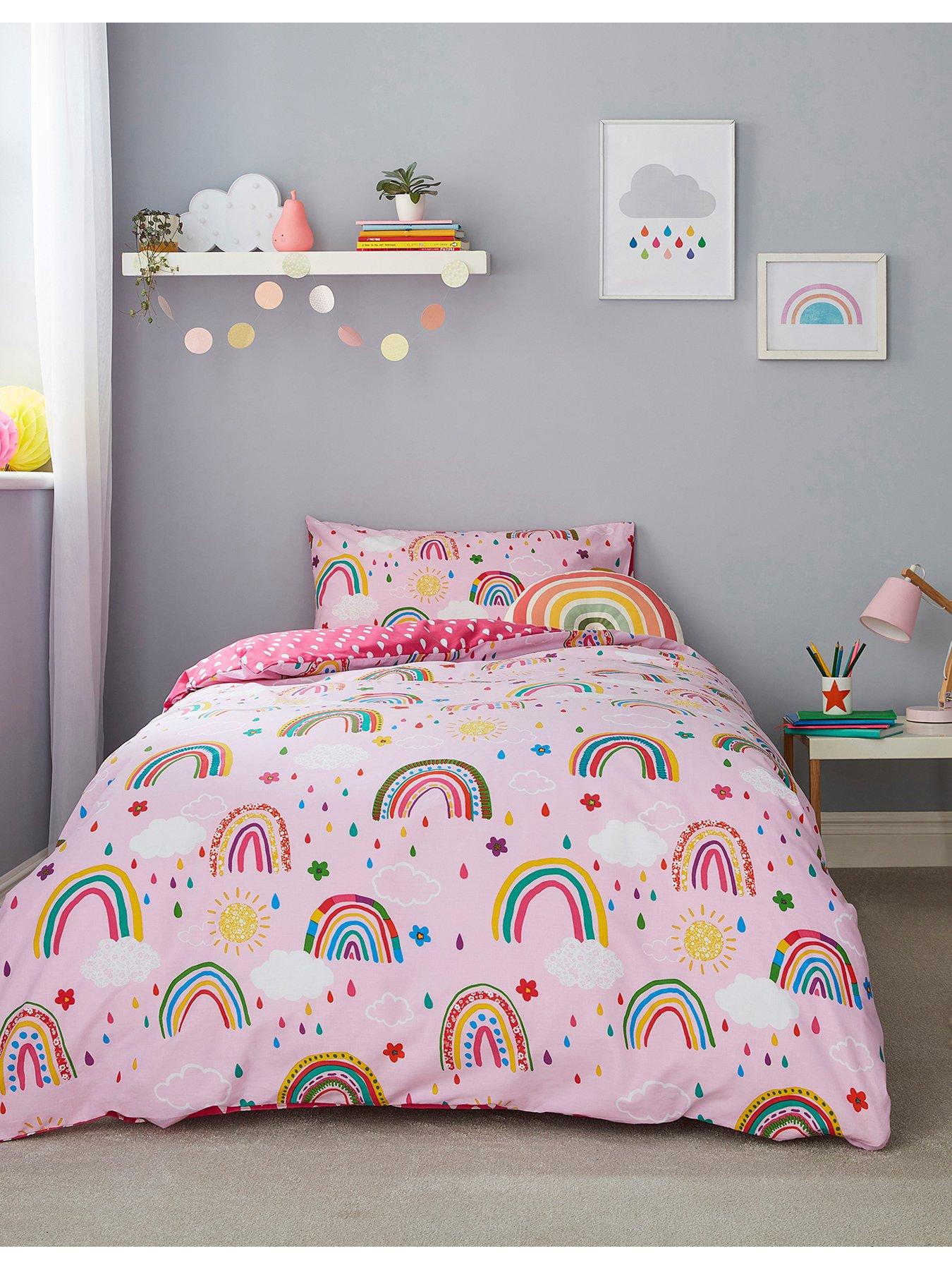 silentnight-healthy-growth-reversiblenbsprainbow-duvet-cover-set-pink