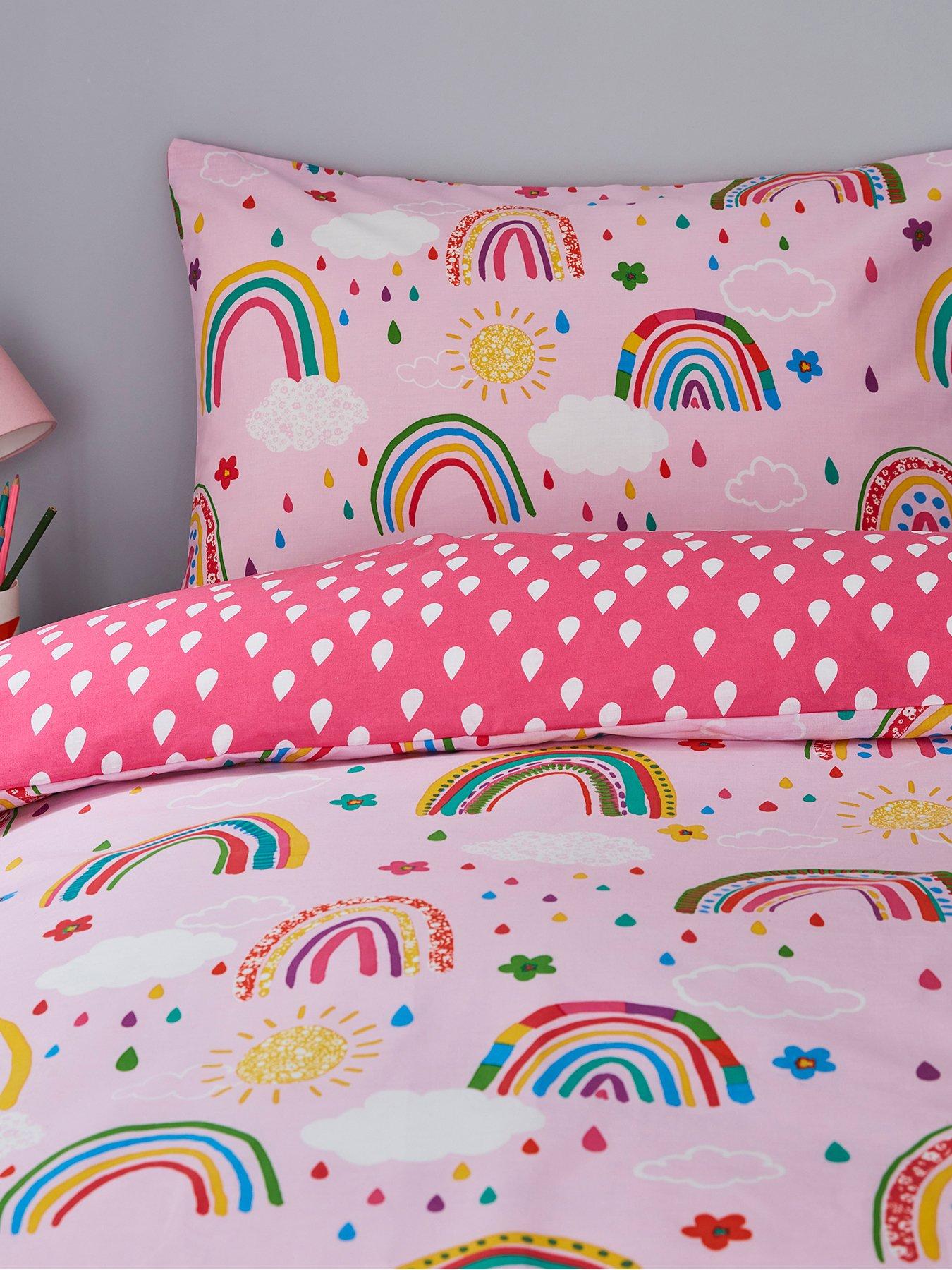 silentnight-healthy-growth-reversiblenbsprainbow-duvet-cover-set-pinkback