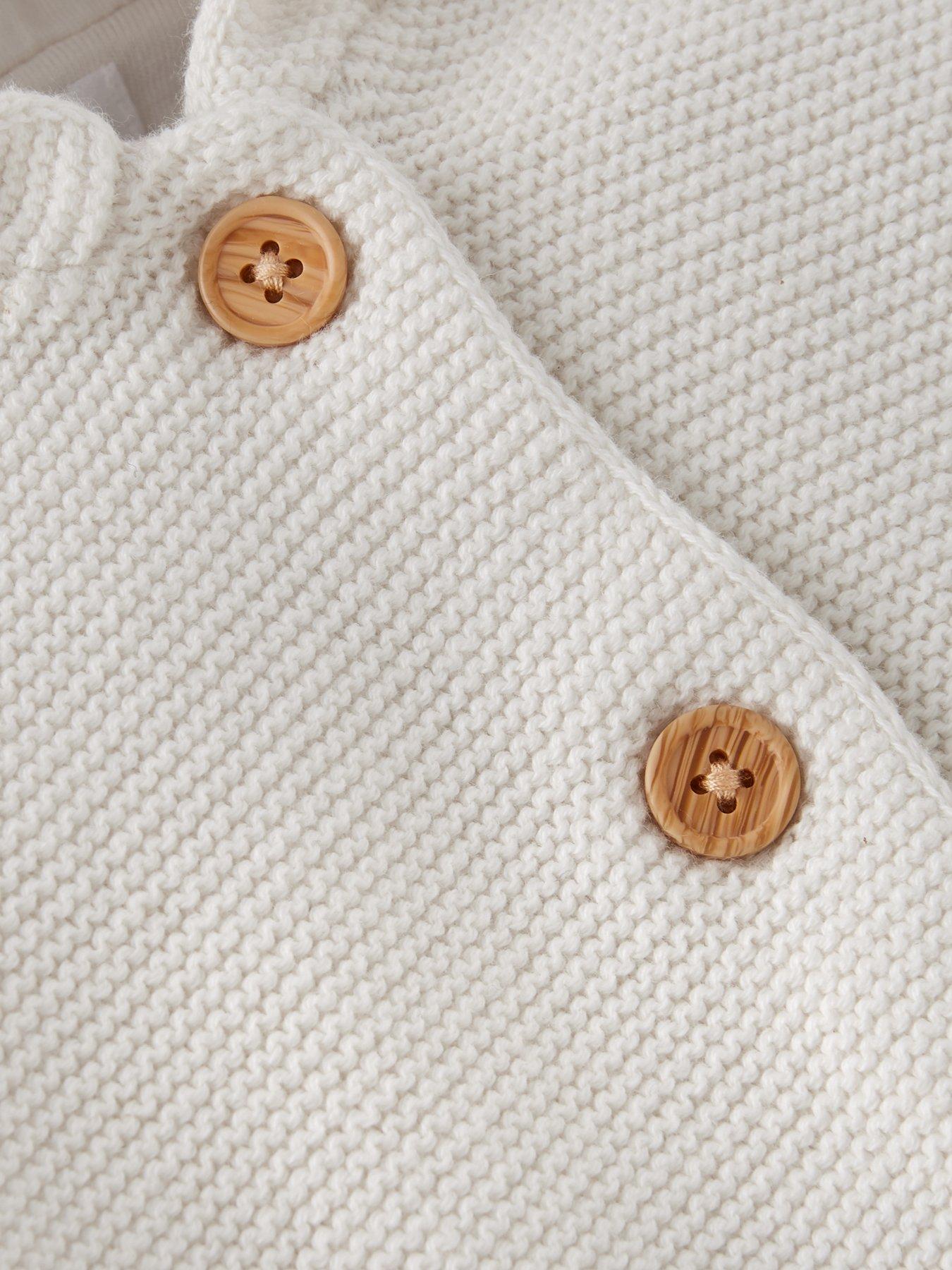 Image 3 of 3 of The Very Collection Unisex Lined Hooded Cardigan with 3D Ears - Ivory