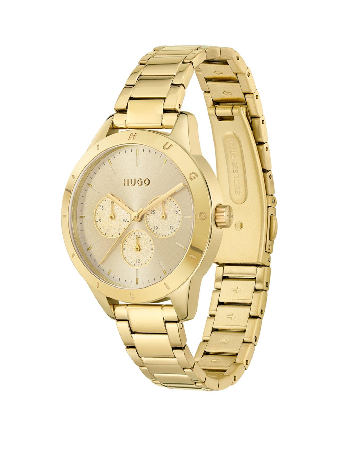 hugo-hugo-friend-light-yellow-gold-dial-and-light-yellow-gold-bracelet-ladies-watchstillFront