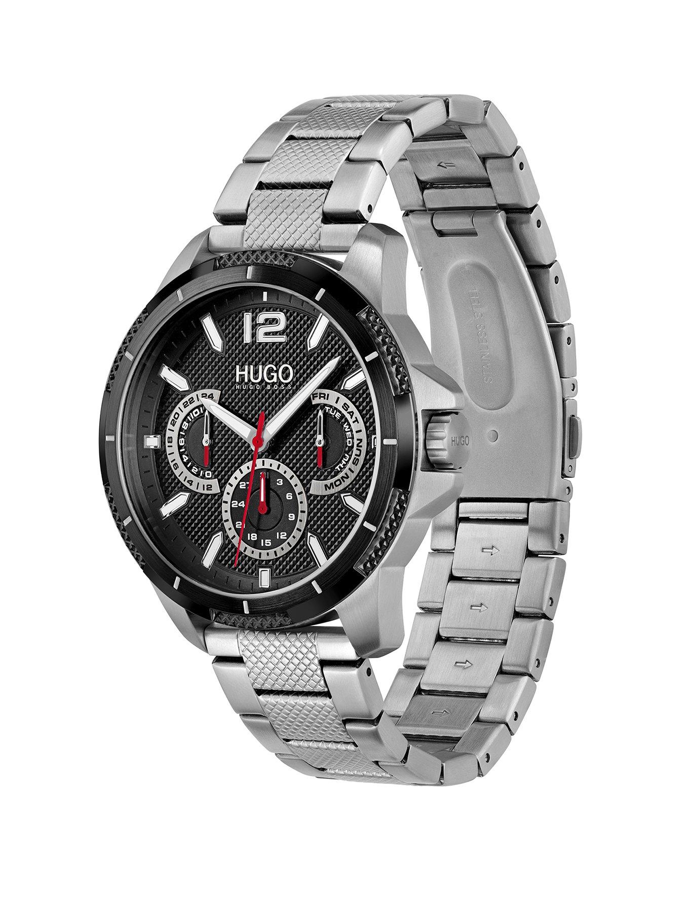 hugo-hugo-sport-black-dial-and-stainless-steel-bracelet-gents-watchstillFront