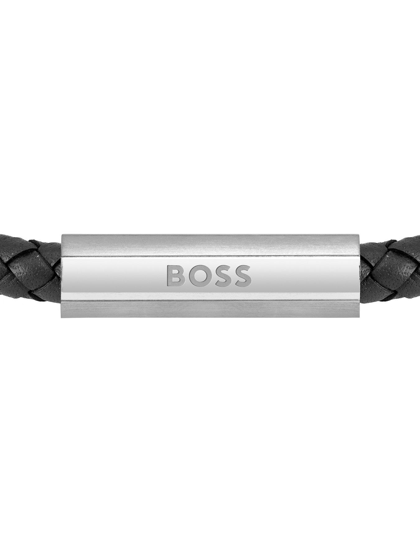 boss-braided-blacknbspleather-and-stainless-steel-gents-braceletstillFront