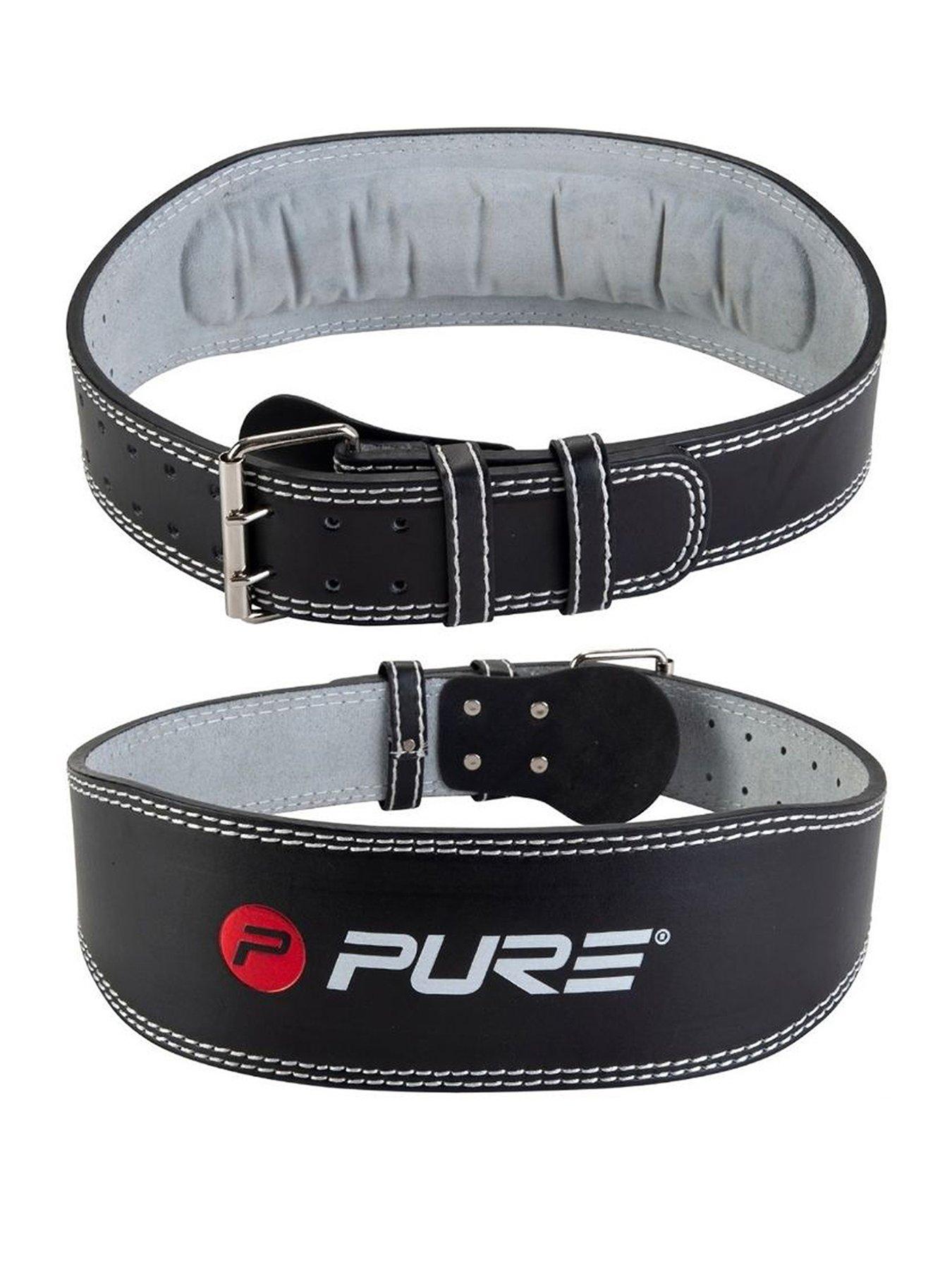 Pure2Improve Deluxe Padded Leather and Suede Weightlifting Belt (Small)