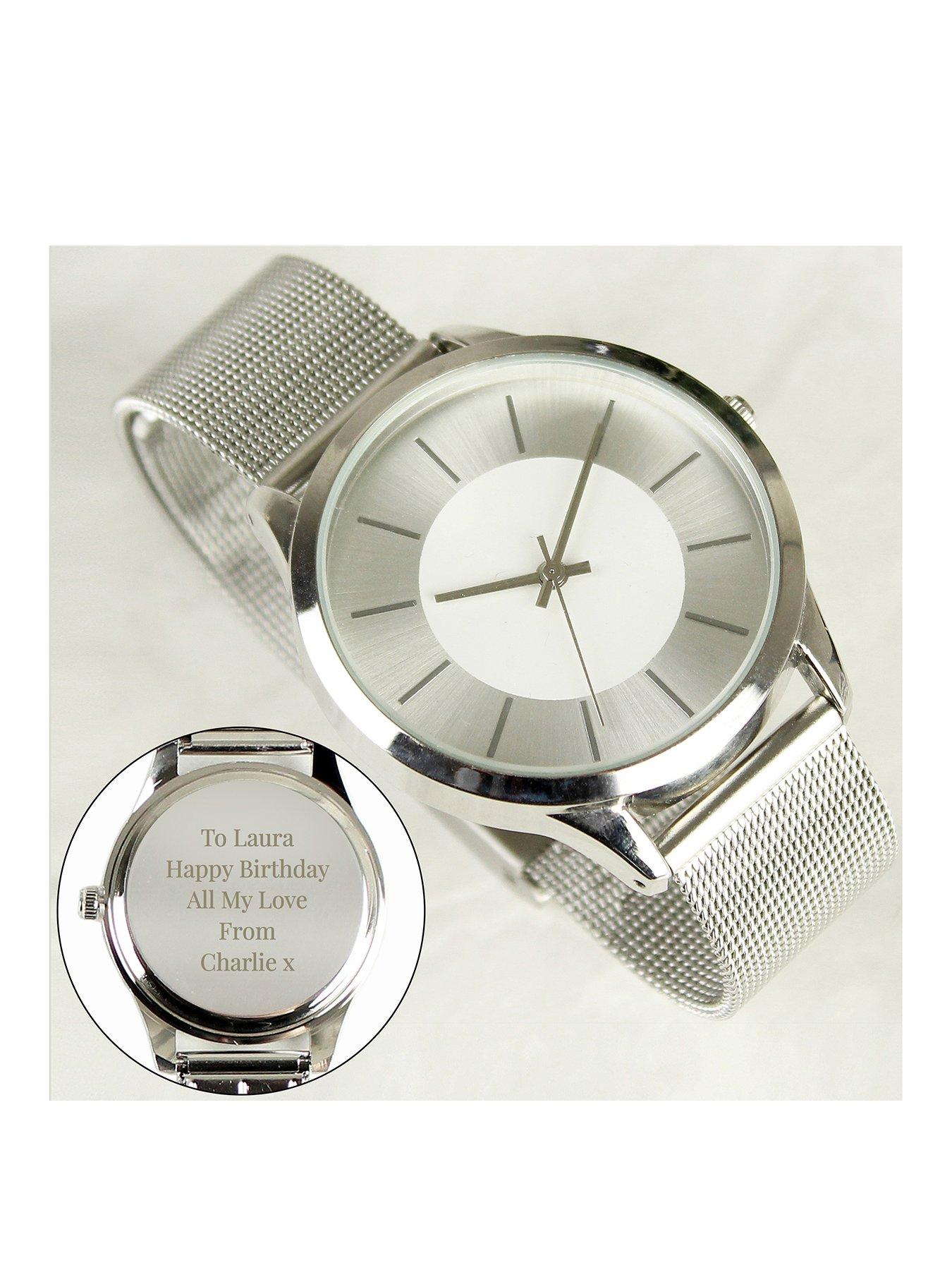 Personalised Silver Metal Strap Ladies Watch | Very Ireland