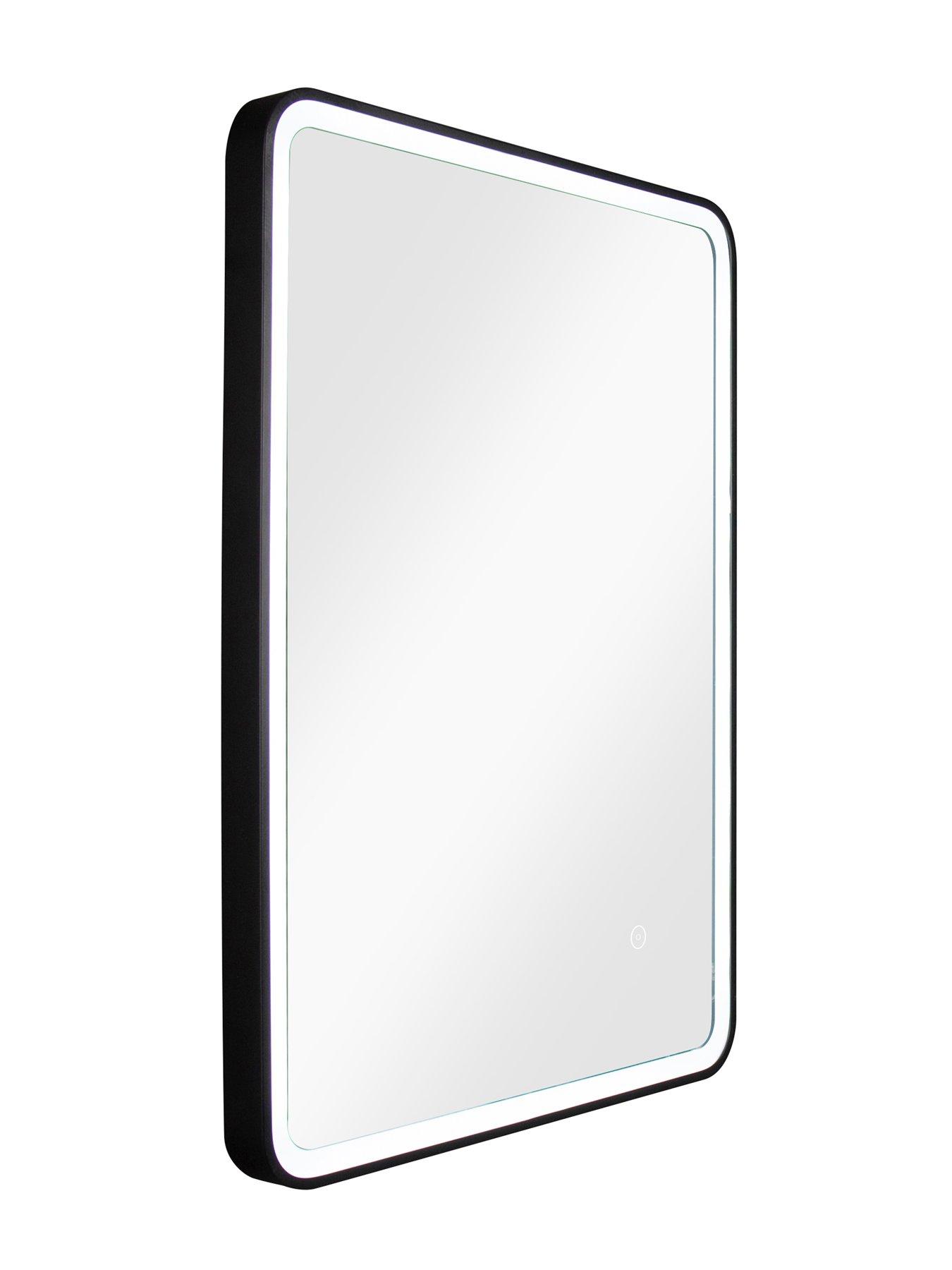 croydex-henderson-led-mirror-black-framestillFront