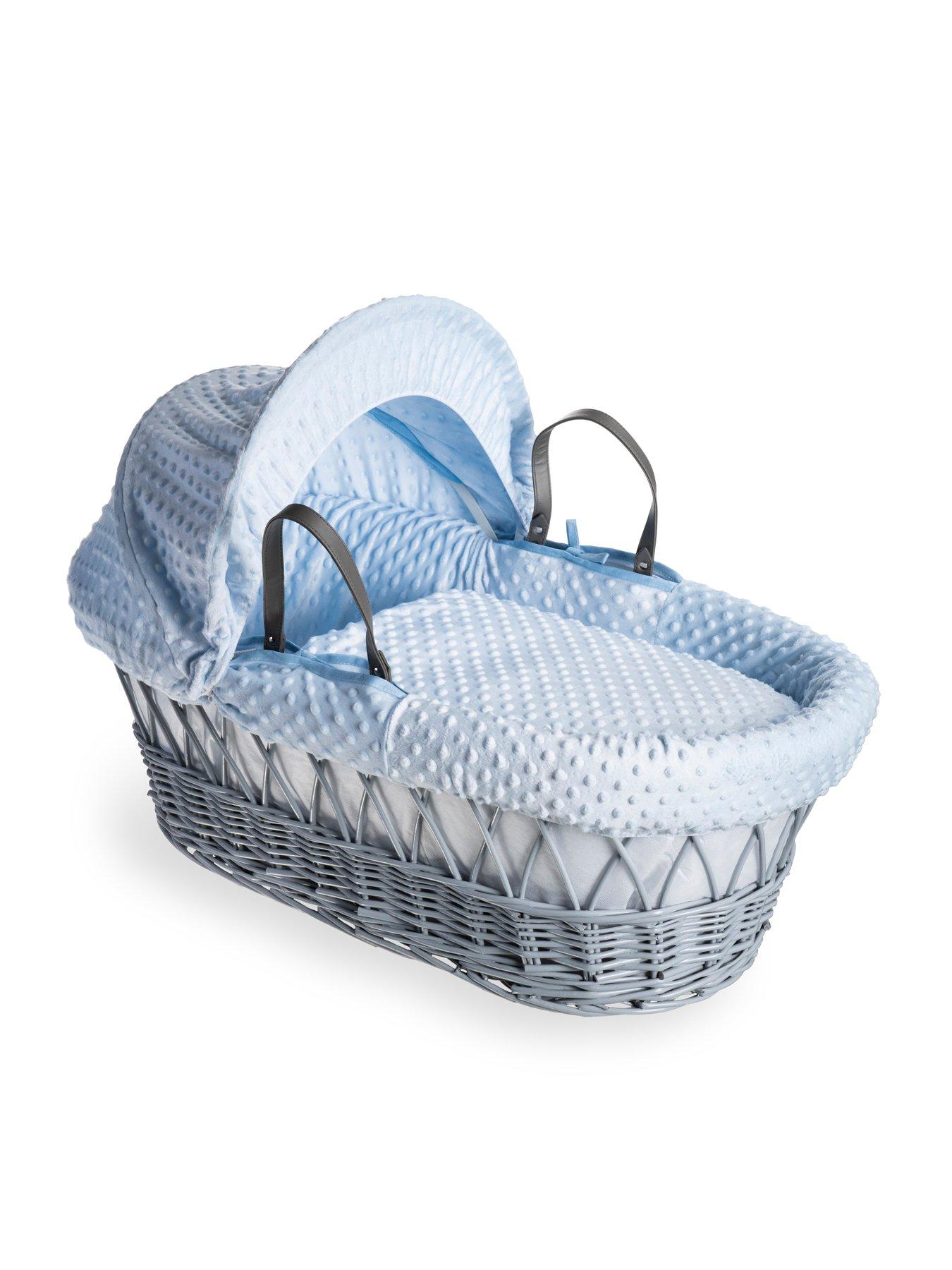 clair-de-lune-dimple-grey-wicker-moses-basket-amp-deluxe-rocking-stand-bluestillFront