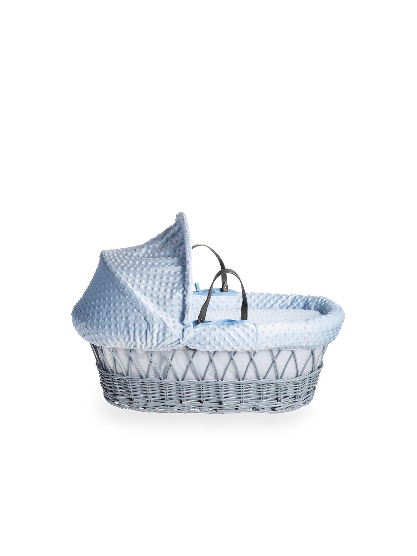 clair-de-lune-dimple-grey-wicker-moses-basket-amp-deluxe-rocking-stand-blueback