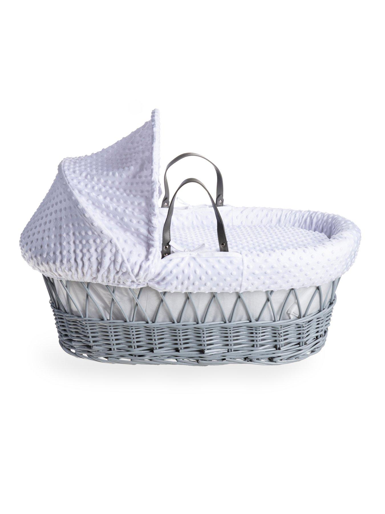 clair-de-lune-dimple-grey-wicker-moses-basket-amp-deluxe-rocking-stand-whitestillFront