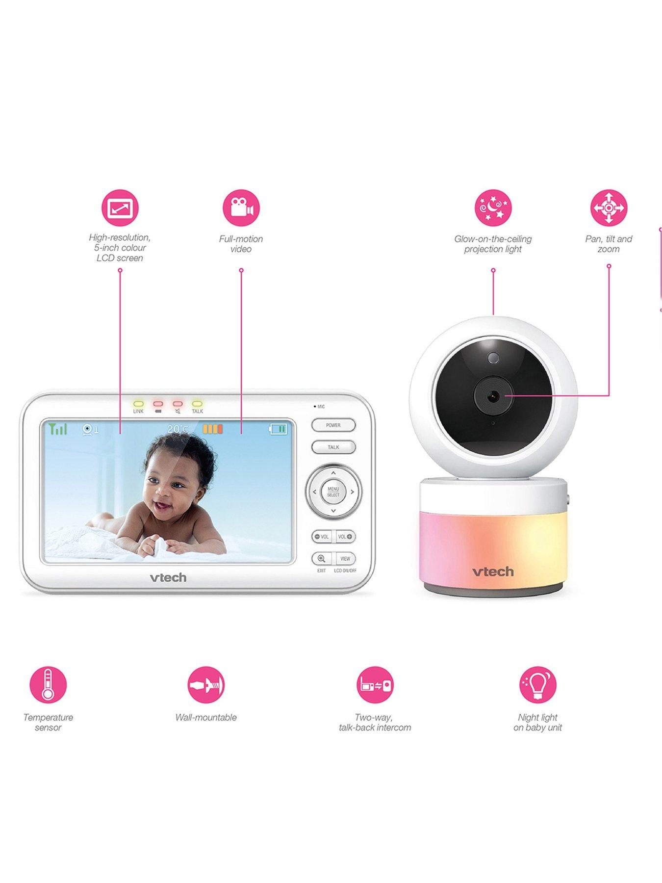 Image 4 of 6 of VTech Vtech 5" Pan &amp; Tilt Video Monitor With Night Light And Projection